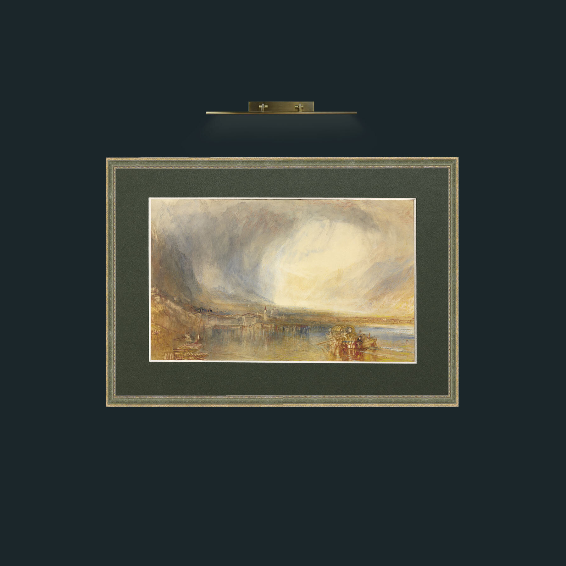Art-Fluelen from the Lake of Lucerne.jpg-Frame-2GreenGiltTextured-Mount-2Green.jpg