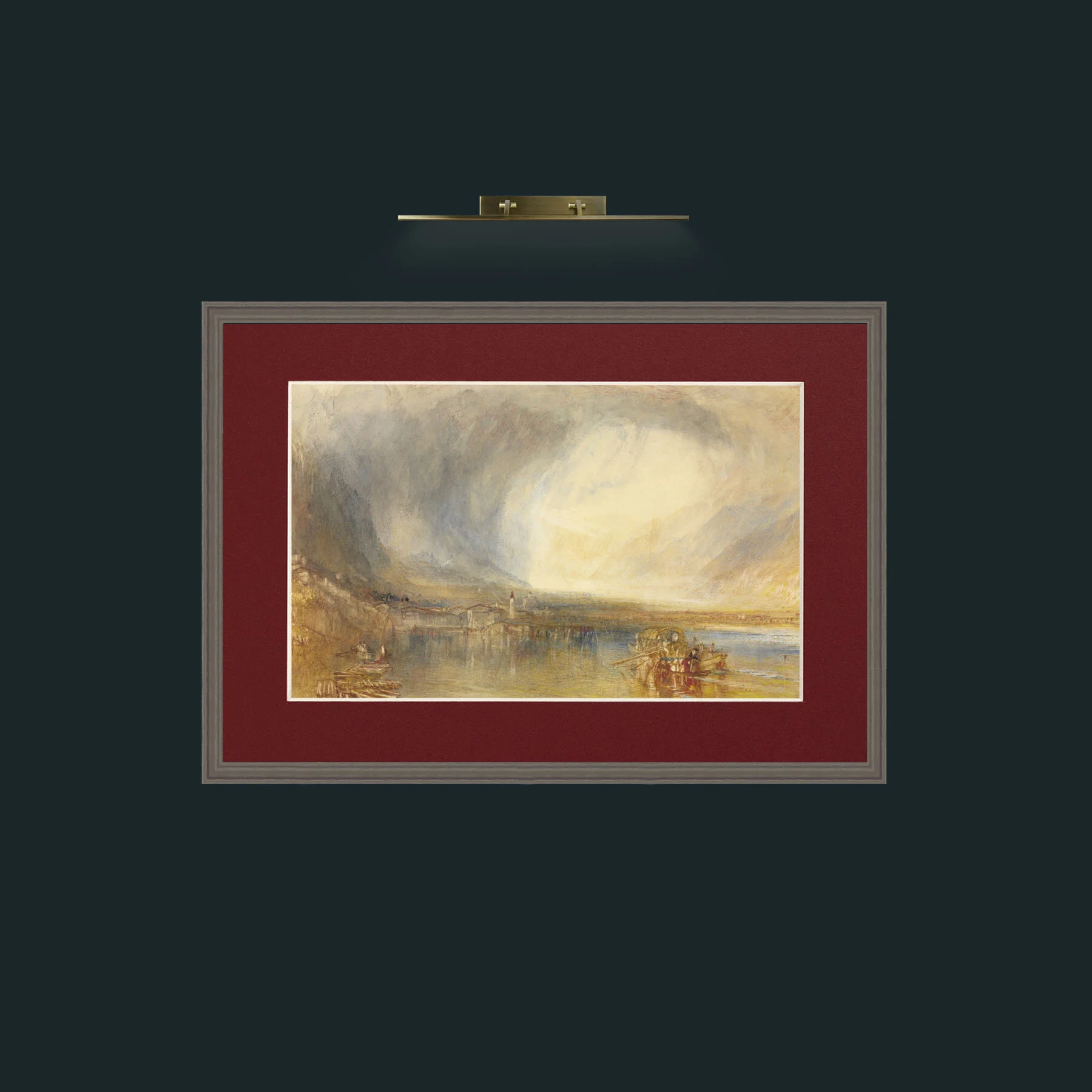 Art-Fluelen from the Lake of Lucerne.jpg-Frame-6Grey-Mount-4Red.jpg