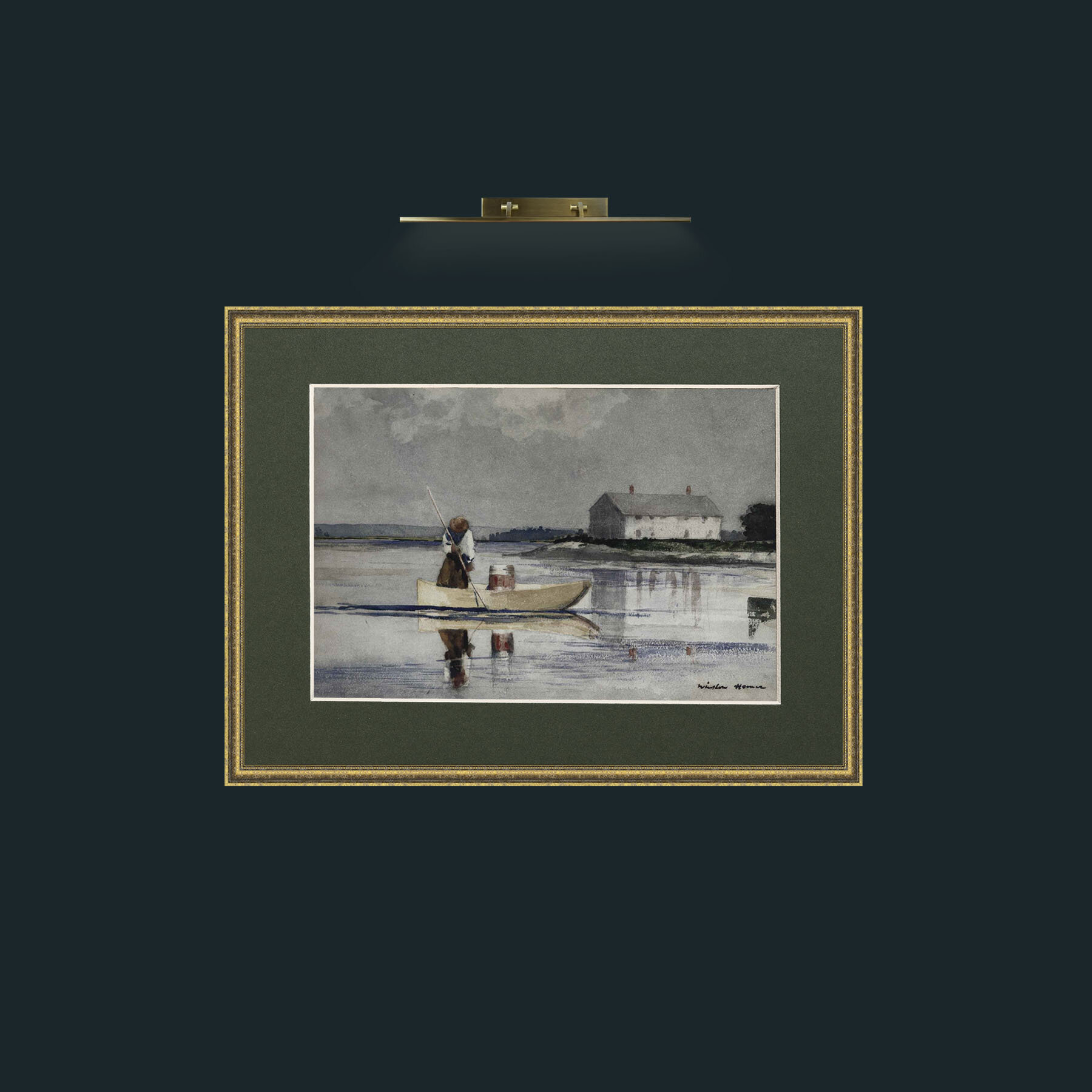 Art-Morning Fishing-Frame-1TexturedGilt-Mount-2Green.jpg