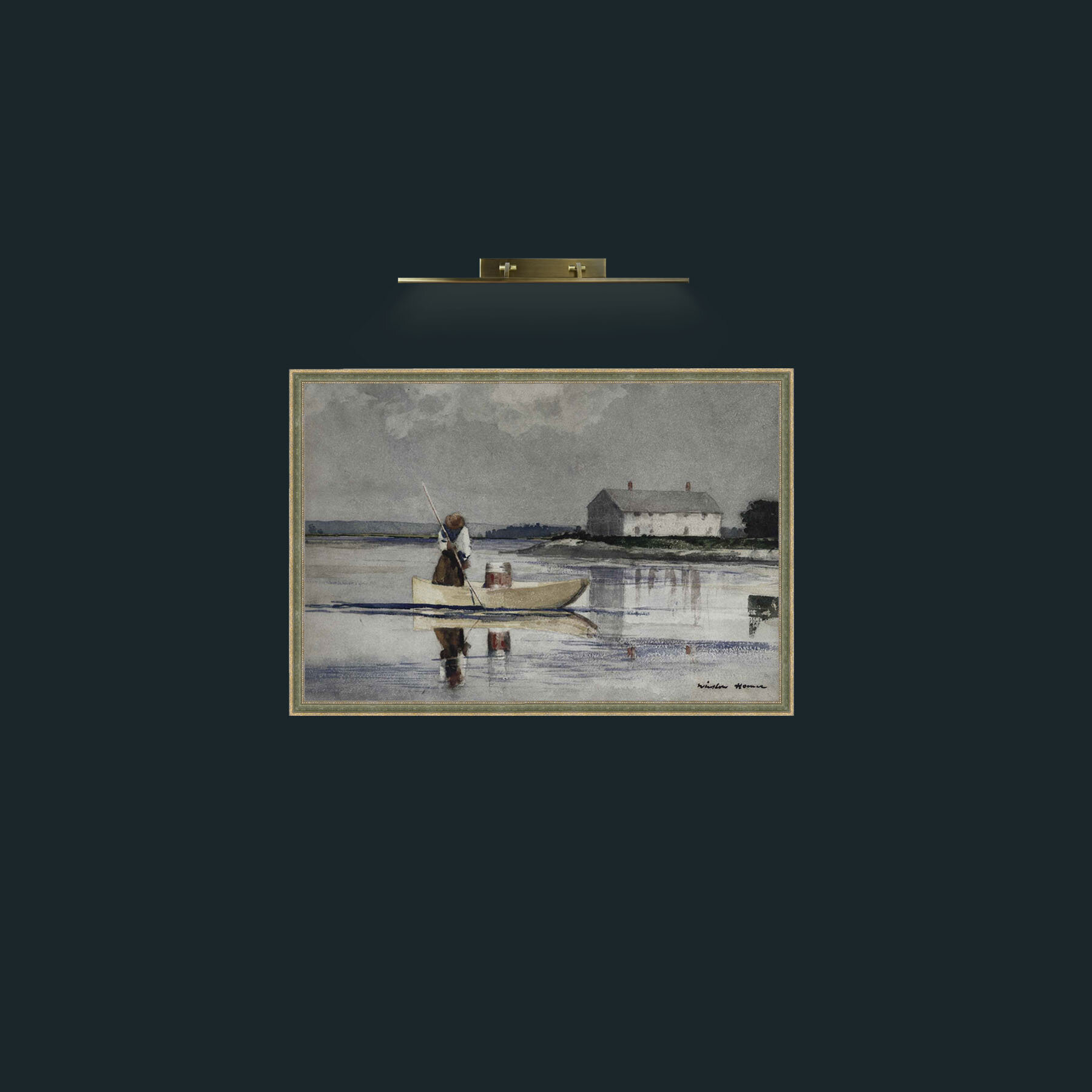 Art-Morning Fishing-Frame-2GreenGiltTextured.jpg