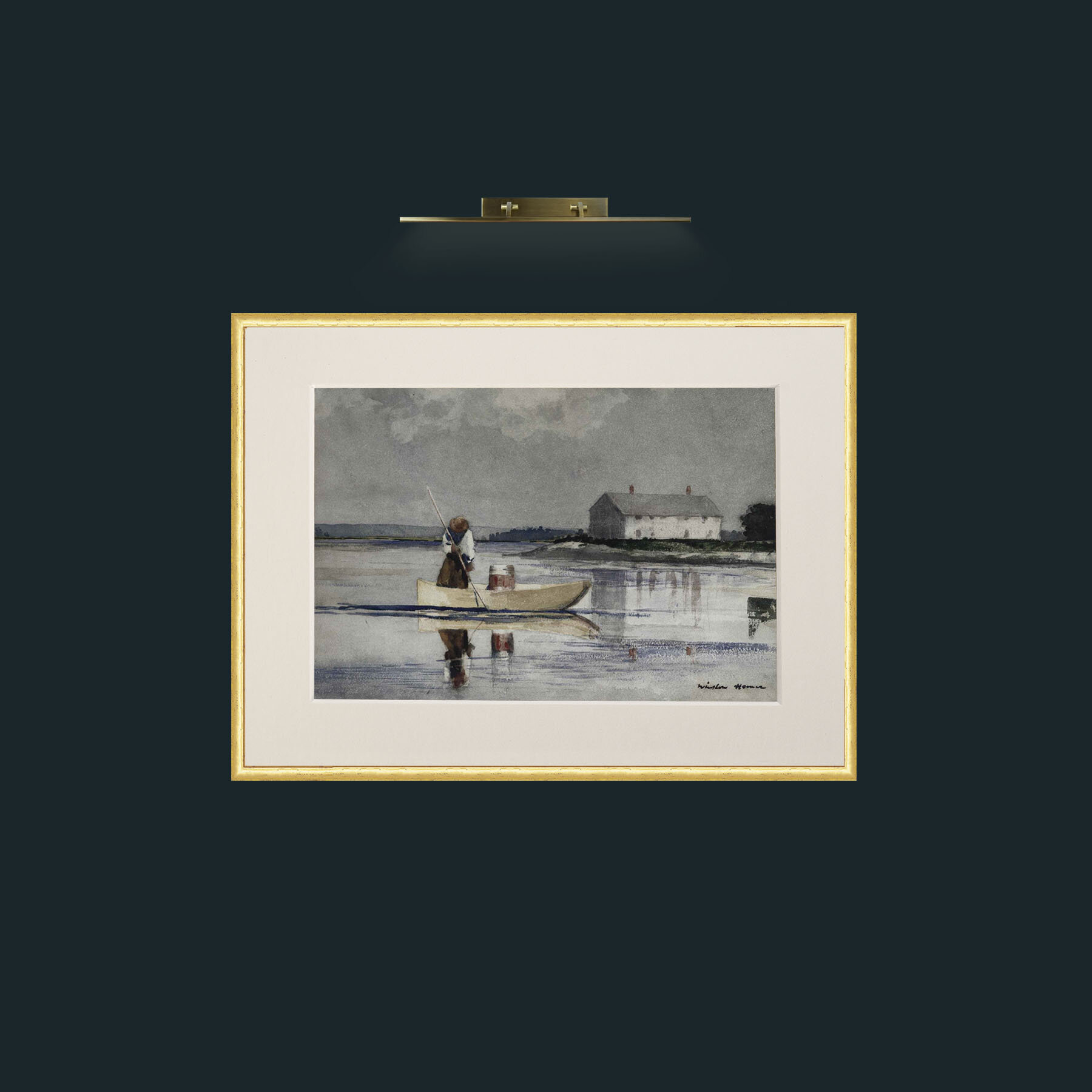 Art-Morning Fishing-Frame-3RoundedGilt-Mount-1Antique.jpg