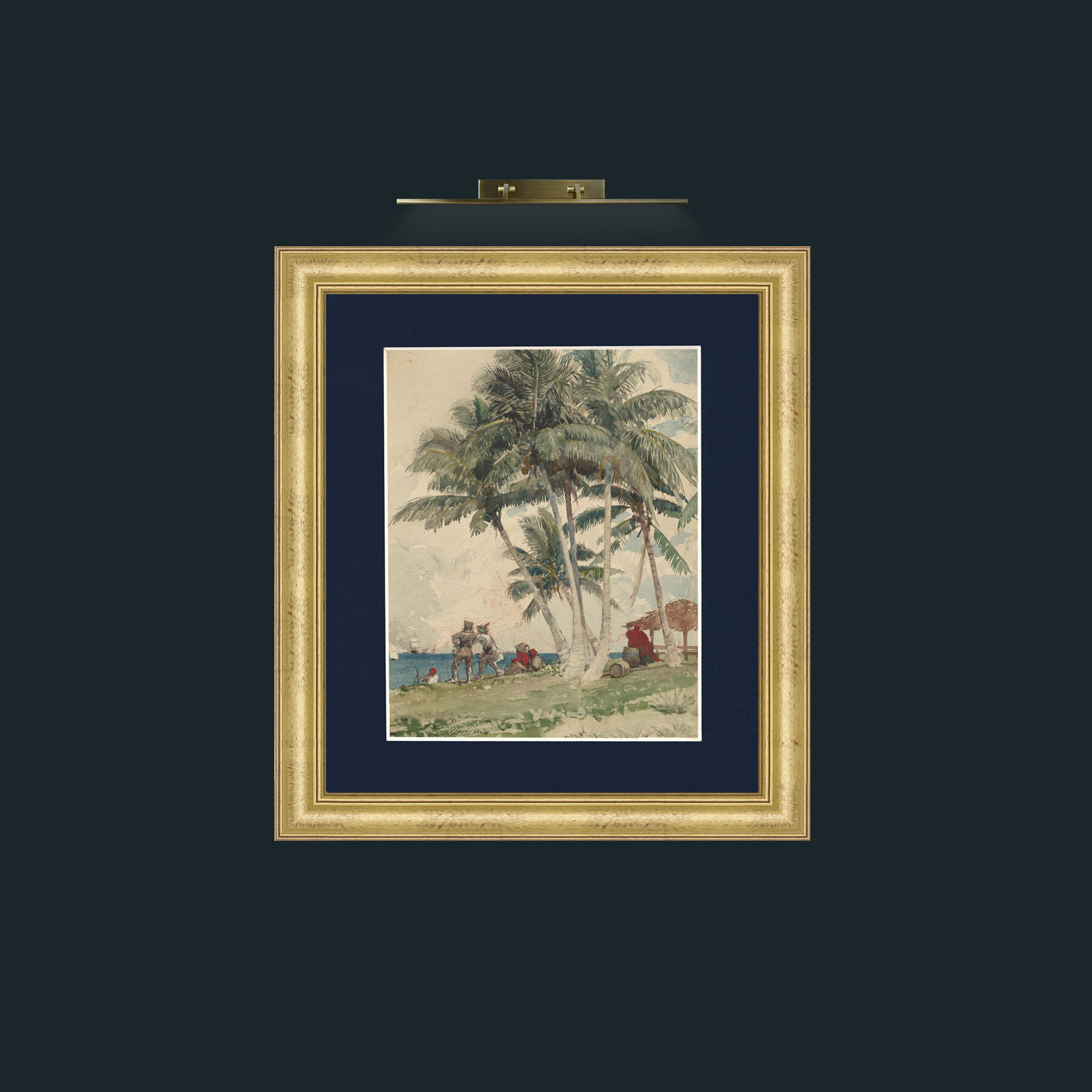 Art-NewcomersFrame-9WideGilt-Mount-3Blue-Art-Newcomers.jpg