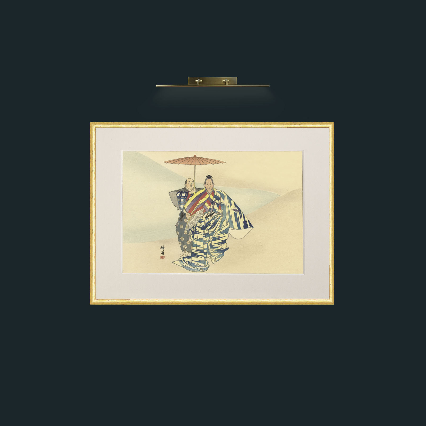 Art-Shade for One-Frame-3RoundedGilt-Mount-1Antique.jpg