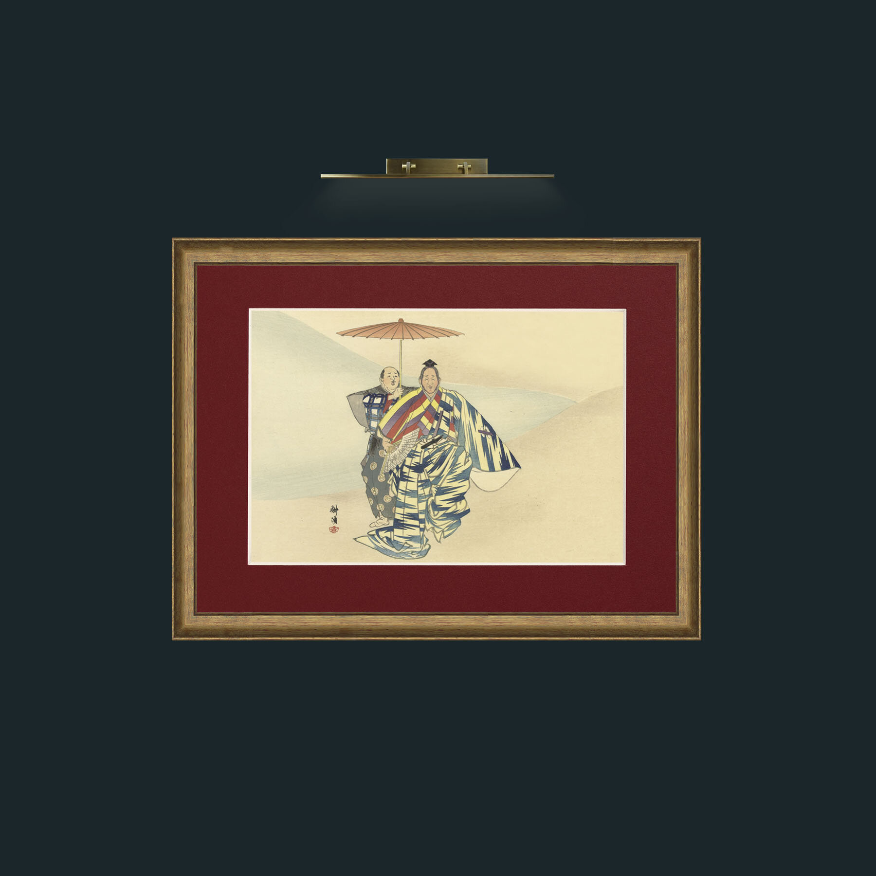 Art-Shade for One-Frame-8AntiqueRedGoldGilt-Mount-4Red.jpg