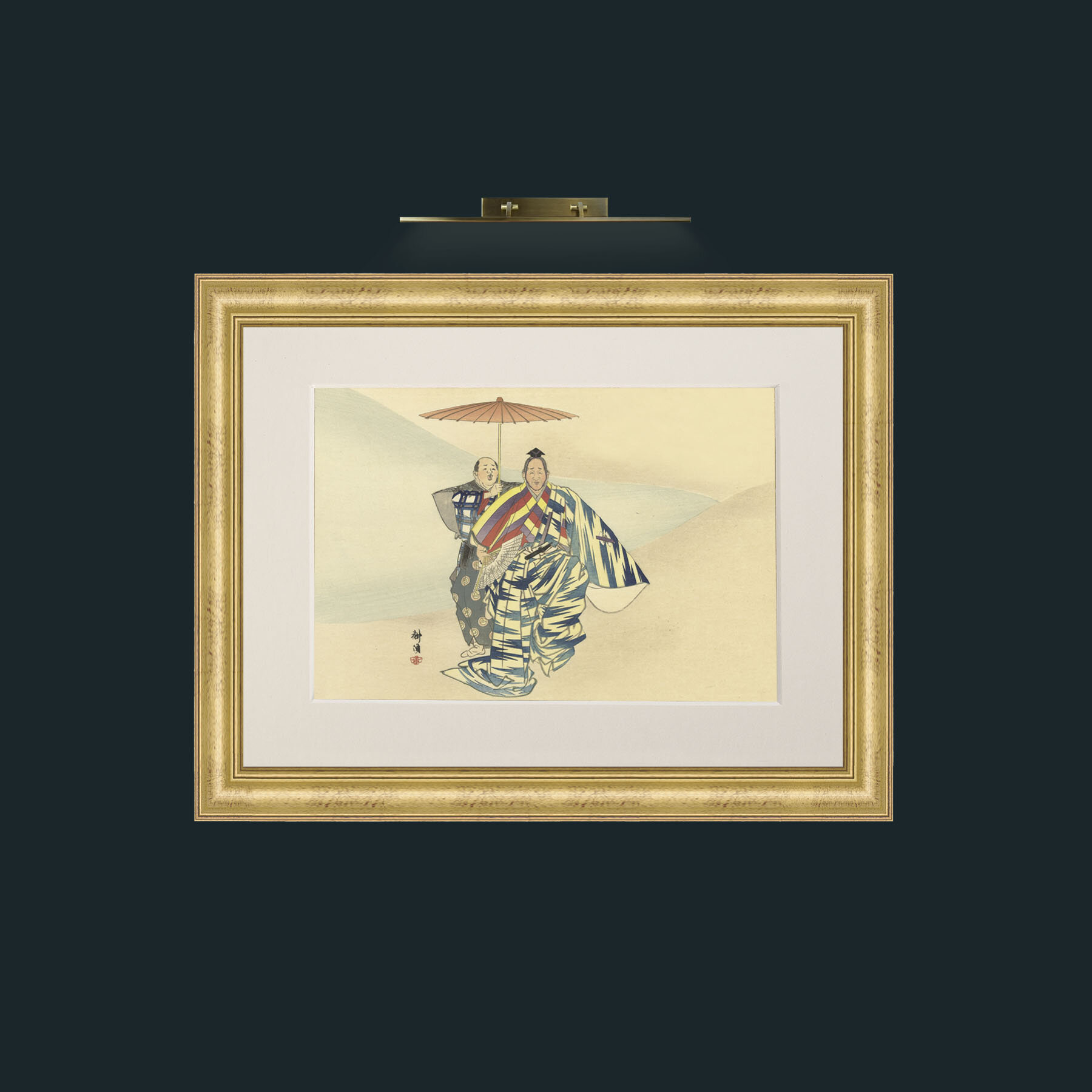 Art-Shade for One-Frame-9WideGilt-Mount-1Antique.jpg
