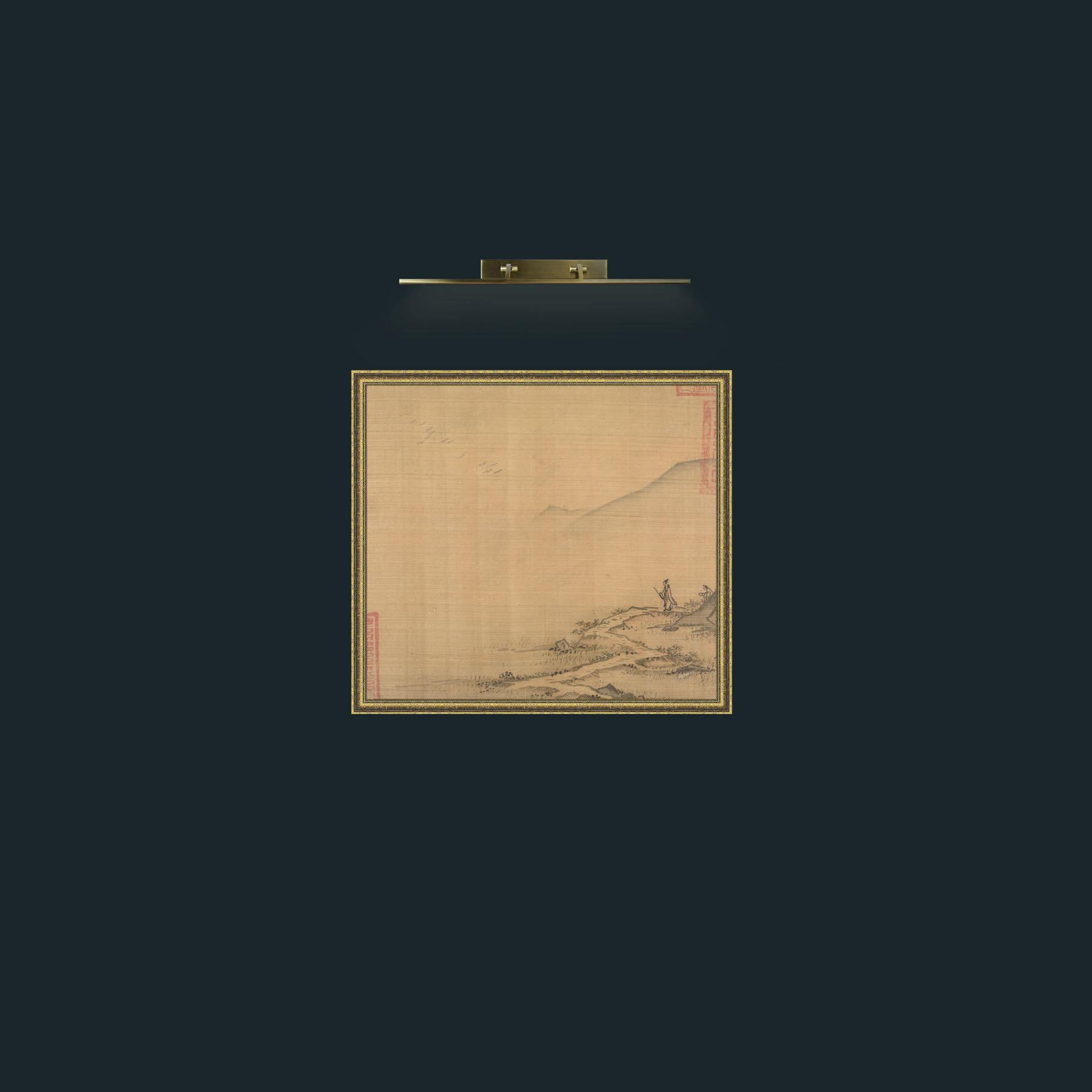 Art-Landscape with Flying Geese-Frame-1GiltTextured.jpg