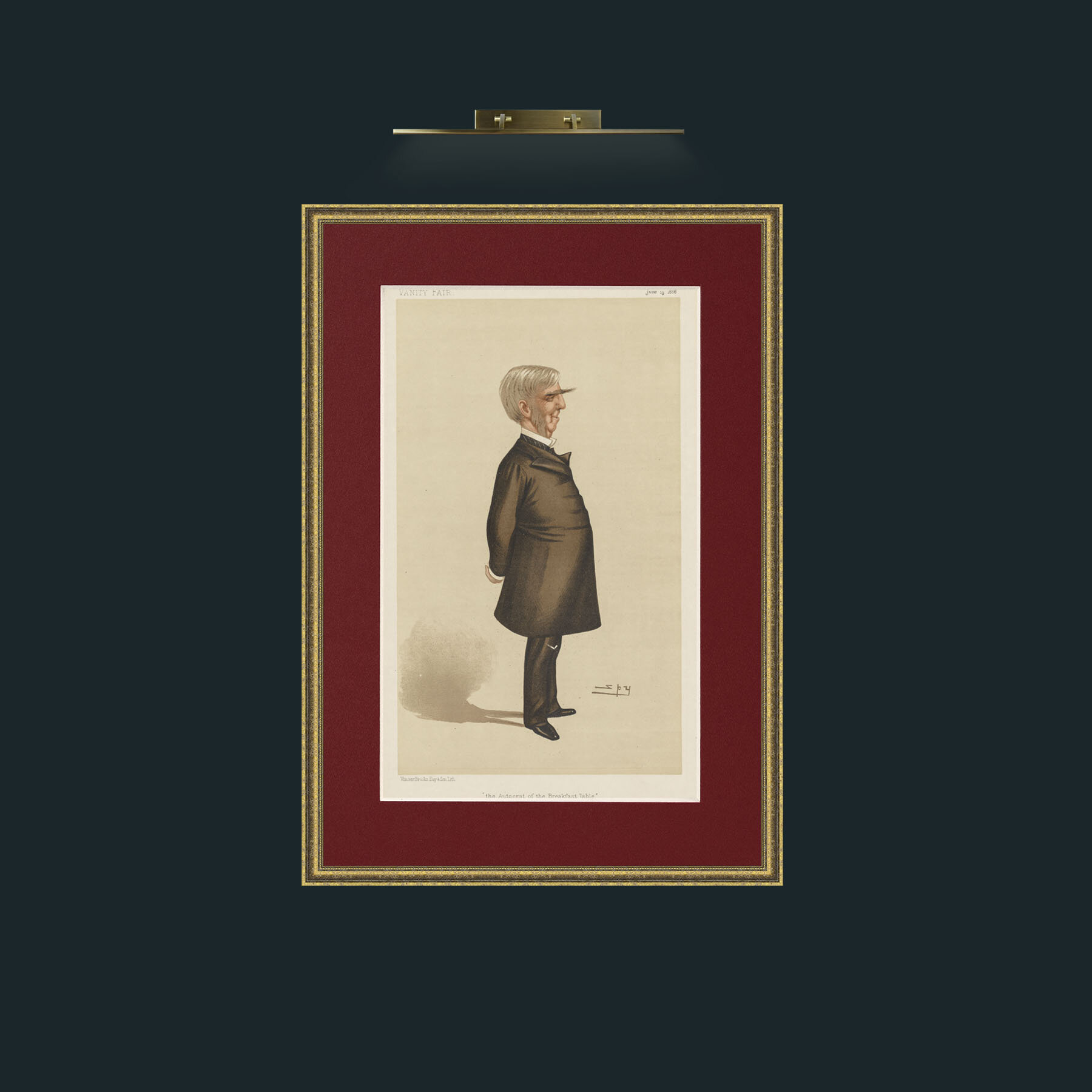 Art-The Aristocrat of the Breakfast Table.jpg-Frame-1GiltTextured-Mount-4Red.jpg