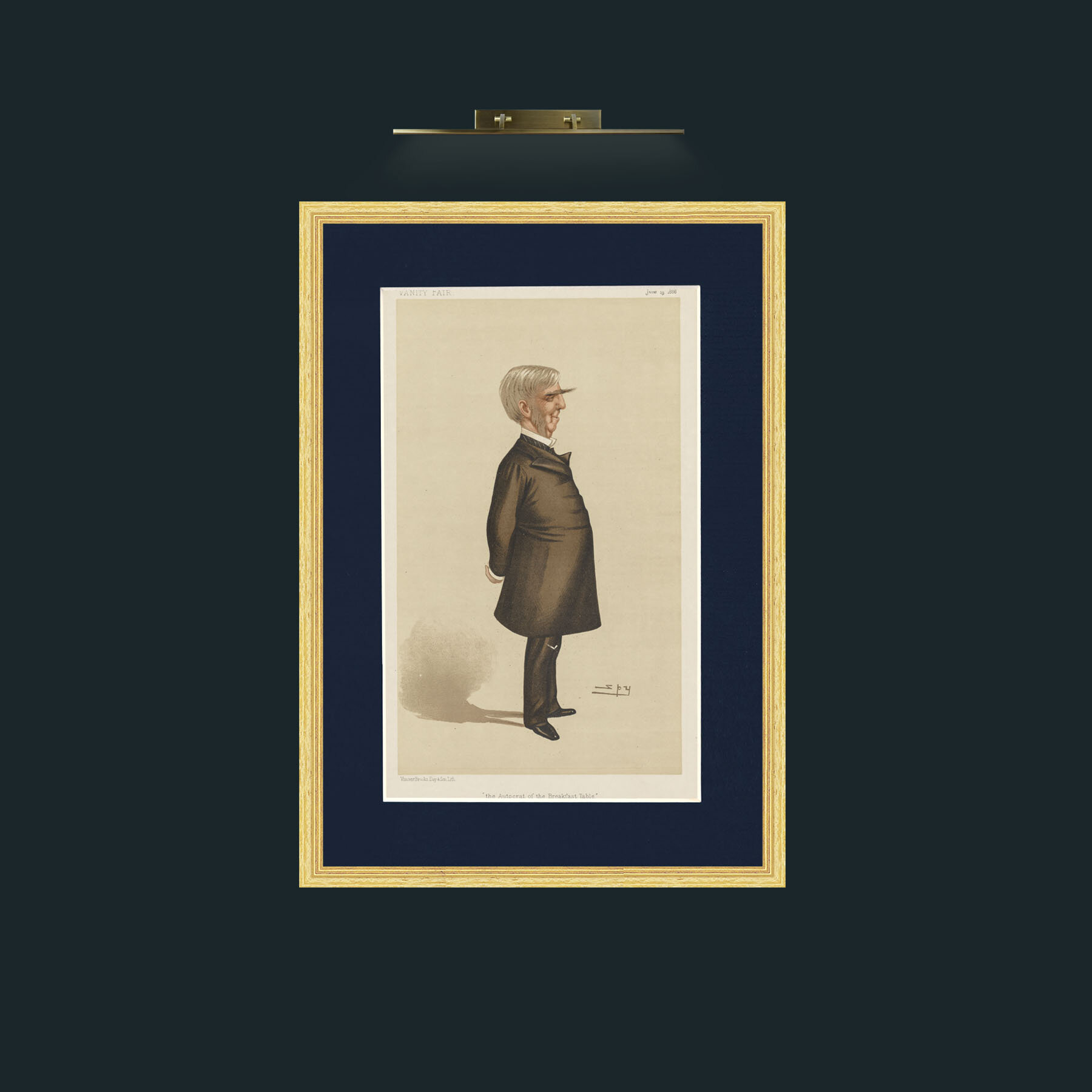 Art-The Aristocrat of the Breakfast Table.jpg-Frame-4BevelledGilt-Mount-3Blue.jpg