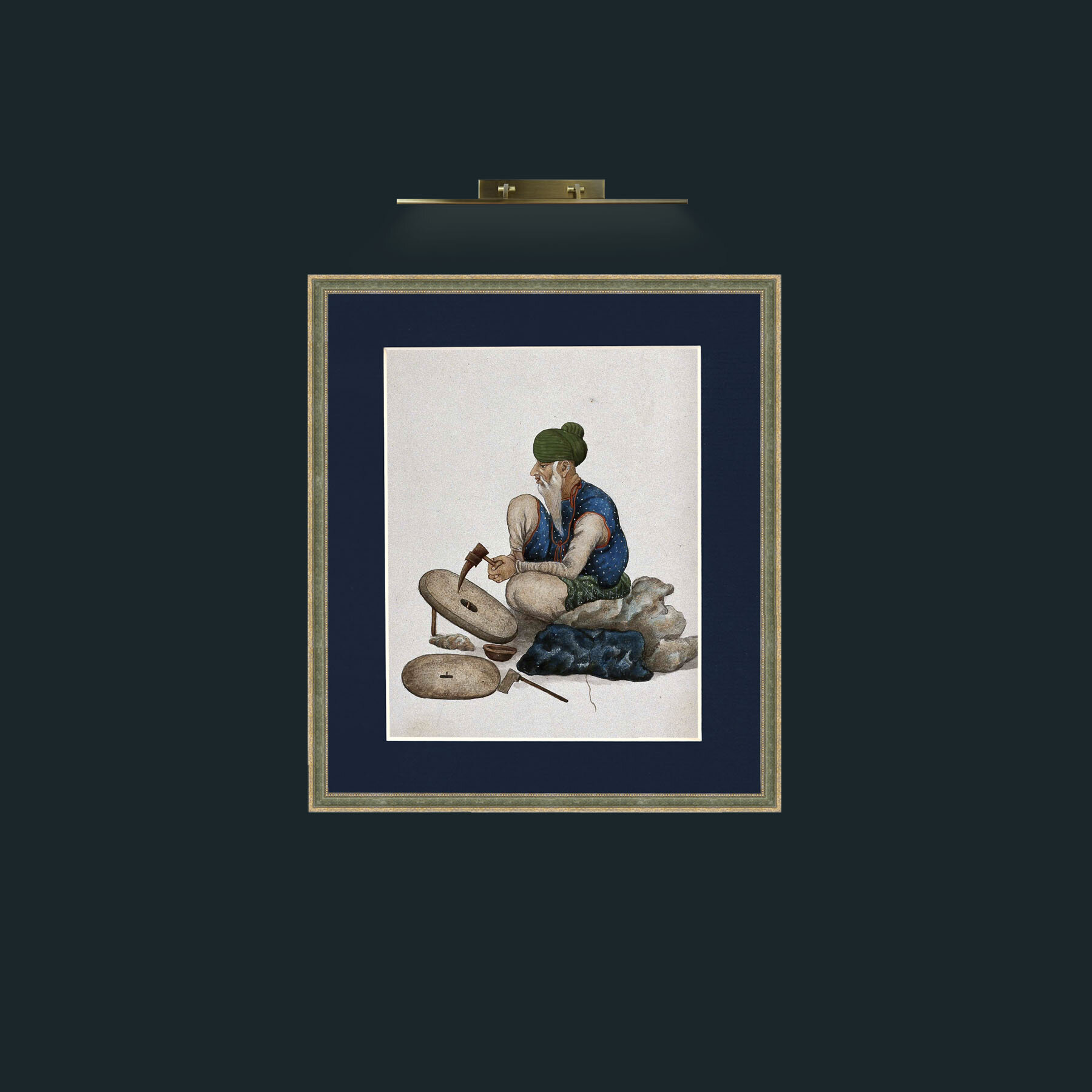 Art-The CraftsmanFrame-2GreenGiltTextured-Mount-3Blue-Art-The Craftsman.jpg