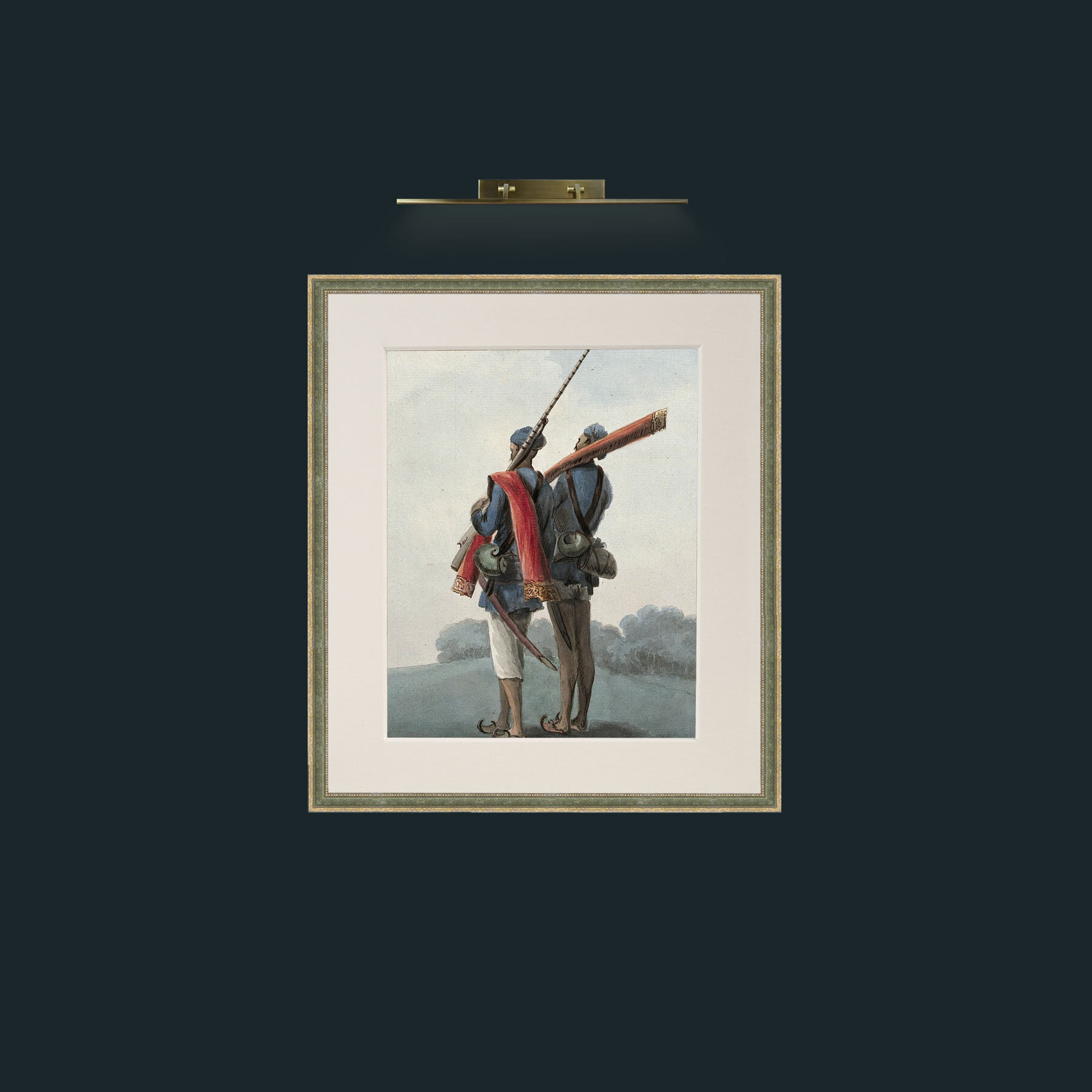Art-The GuardFrame-2GreenGiltTextured-Mount-1Antique-Art-The Guard.jpg