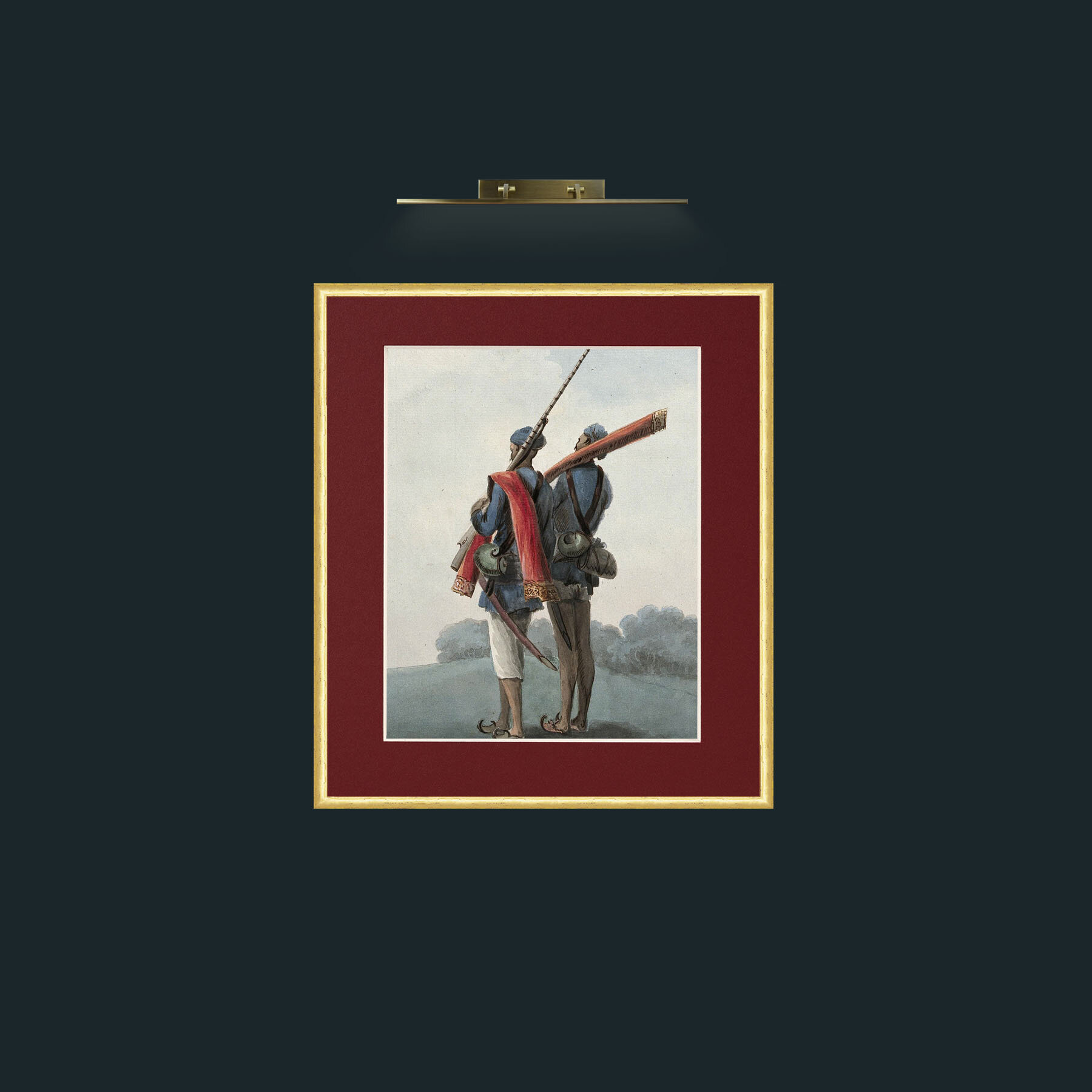 Art-The GuardFrame-3RoundedGilt-Mount-4Red-Art-The Guard.jpg