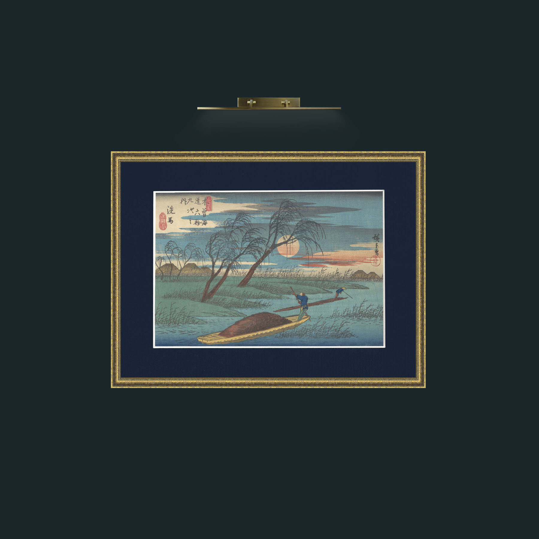 Art-Senba Station-Frame-1TexturedGilt-Mount-3Blue.jpg