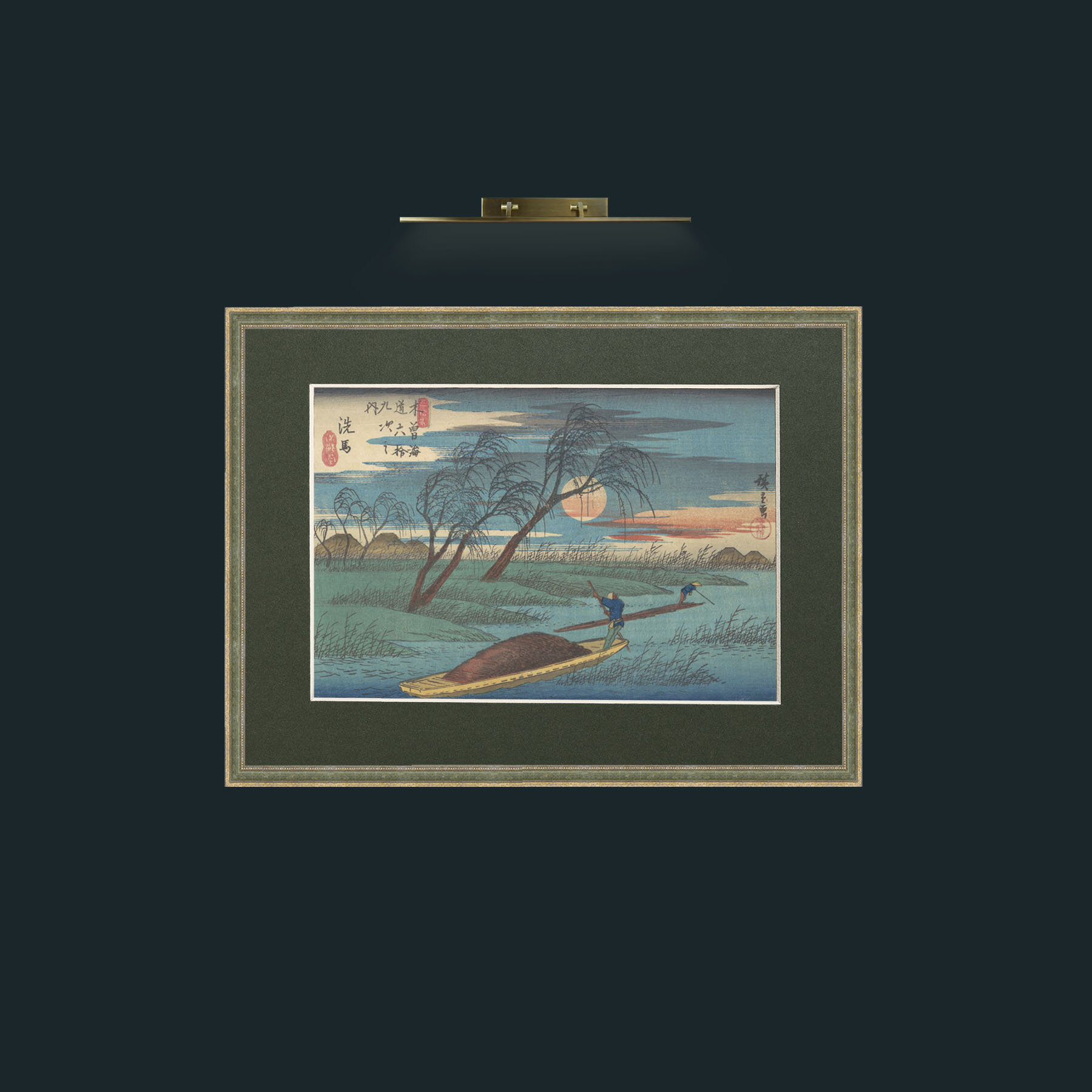 Art-Senba Station-Frame-2GreenGiltTextured-Mount-2Green.jpg
