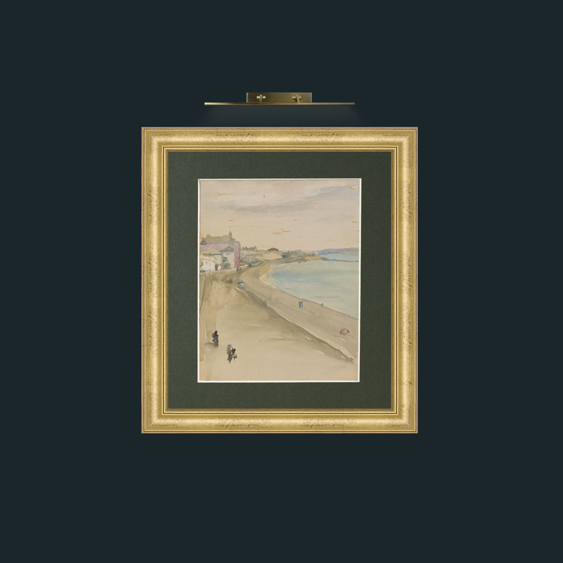 Art-St IvesFrame-9WideGilt-Mount-2Green-Art-St Ives.jpg