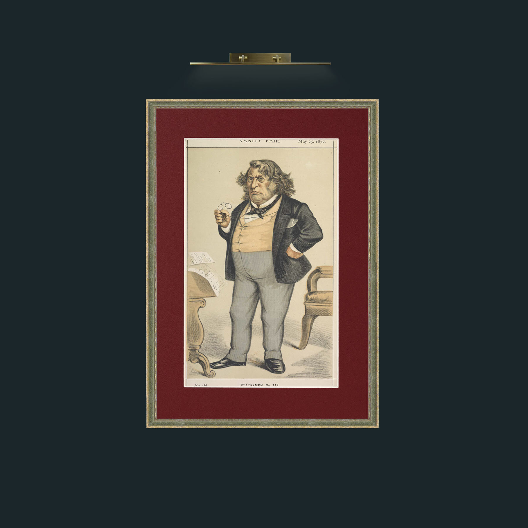 Art-The Spectacles.jpg-Frame-2GreenGiltTextured-Mount-4Red.jpg
