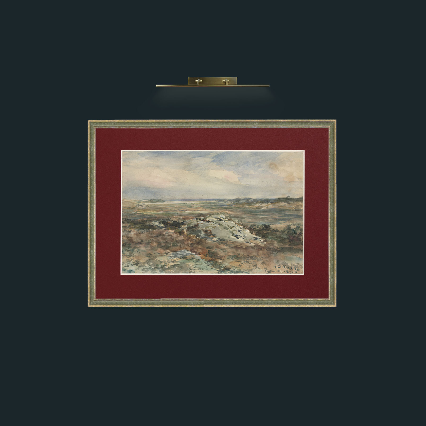 Art-The Moors-Frame-2GreenGiltTextured-Mount-4Red.jpg