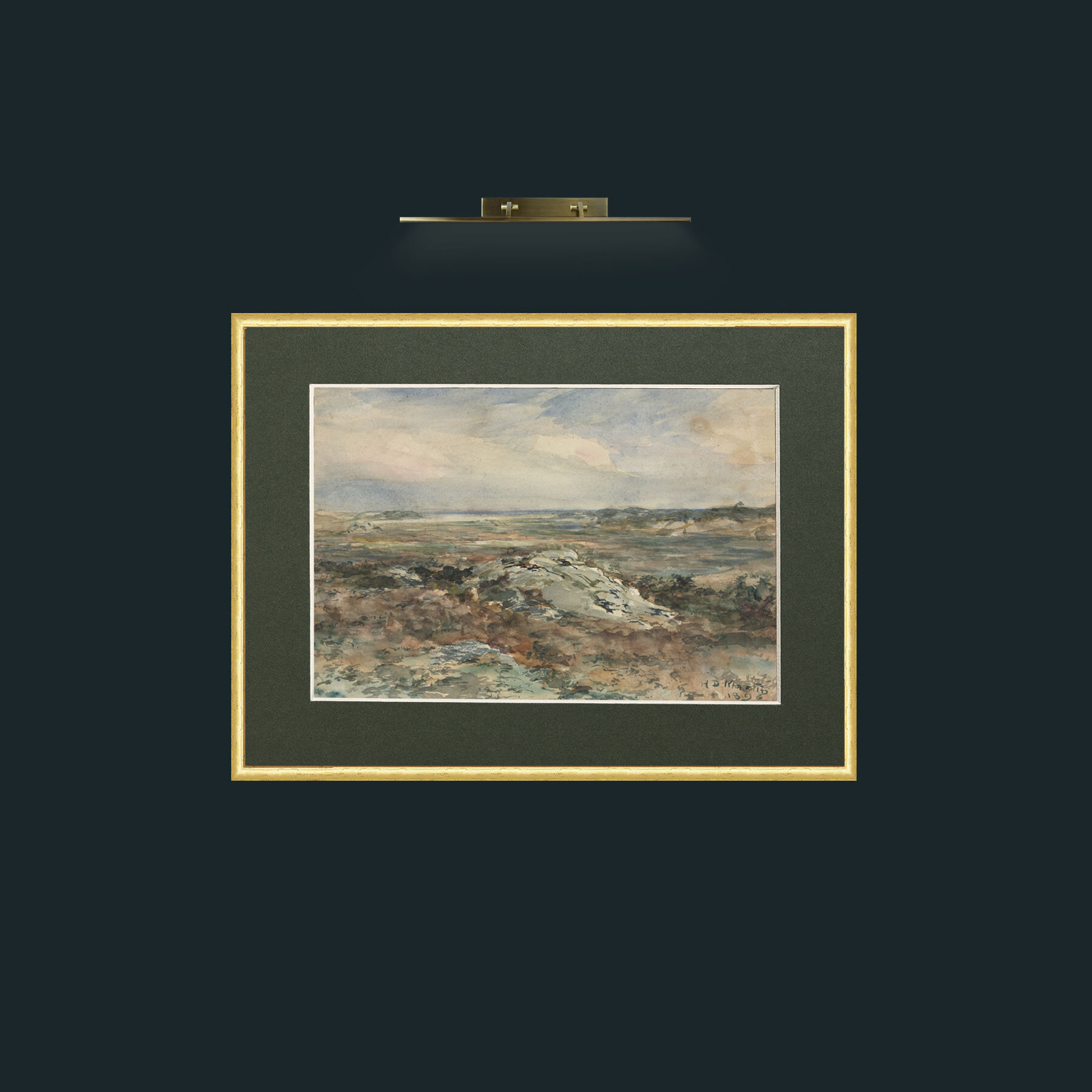 Art-The Moors-Frame-3RoundedGilt-Mount-2Green.jpg