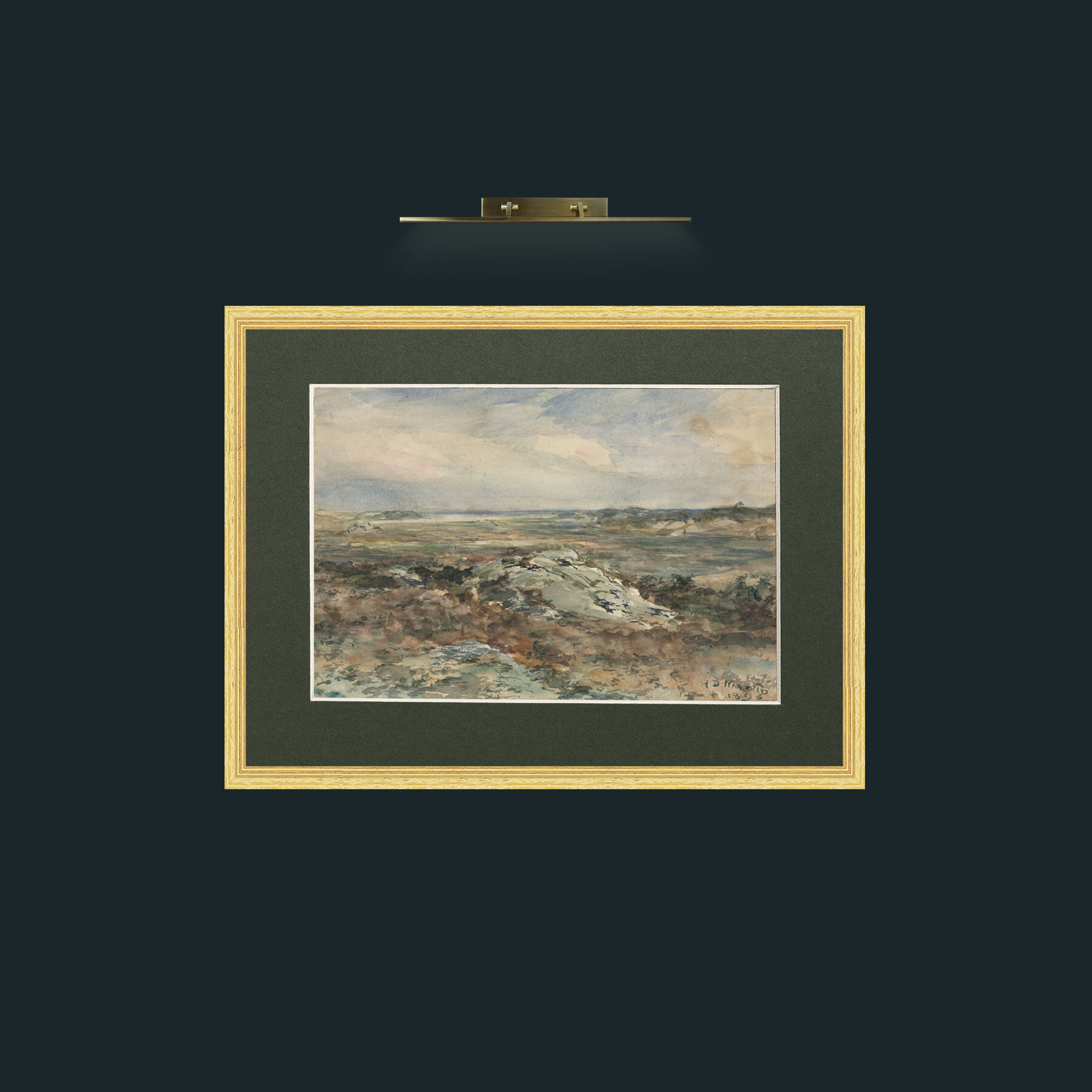 Art-The Moors-Frame-4BevelledGilt-Mount-2Green.jpg