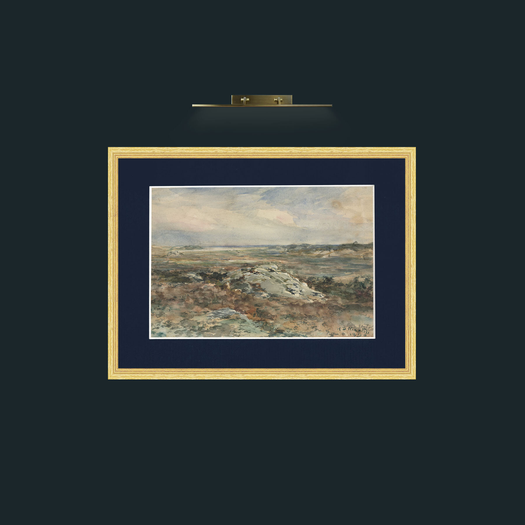 Art-The Moors-Frame-4BevelledGilt-Mount-3Blue.jpg