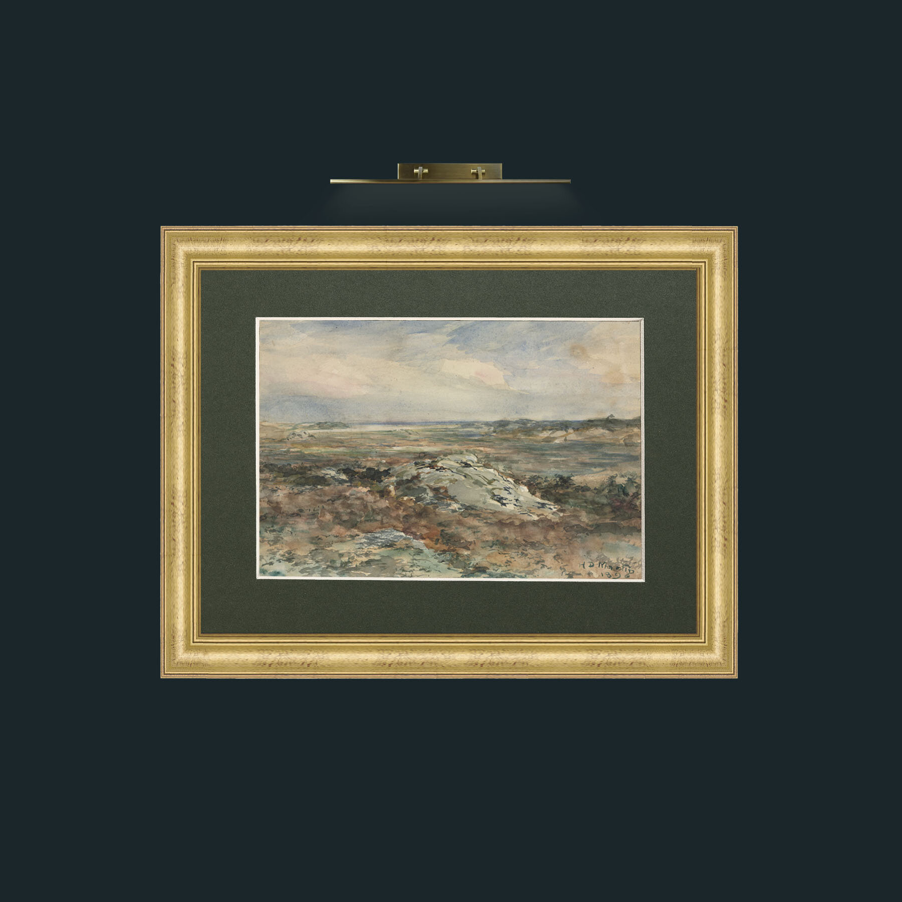 Art-The Moors-Frame-9WideGilt-Mount-2Green.jpg