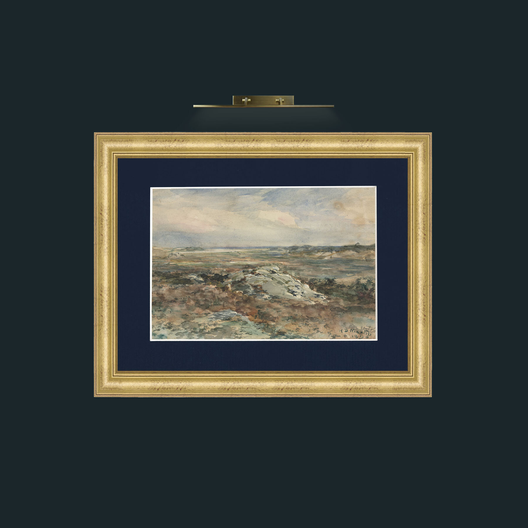 Art-The Moors-Frame-9WideGilt-Mount-3Blue.jpg