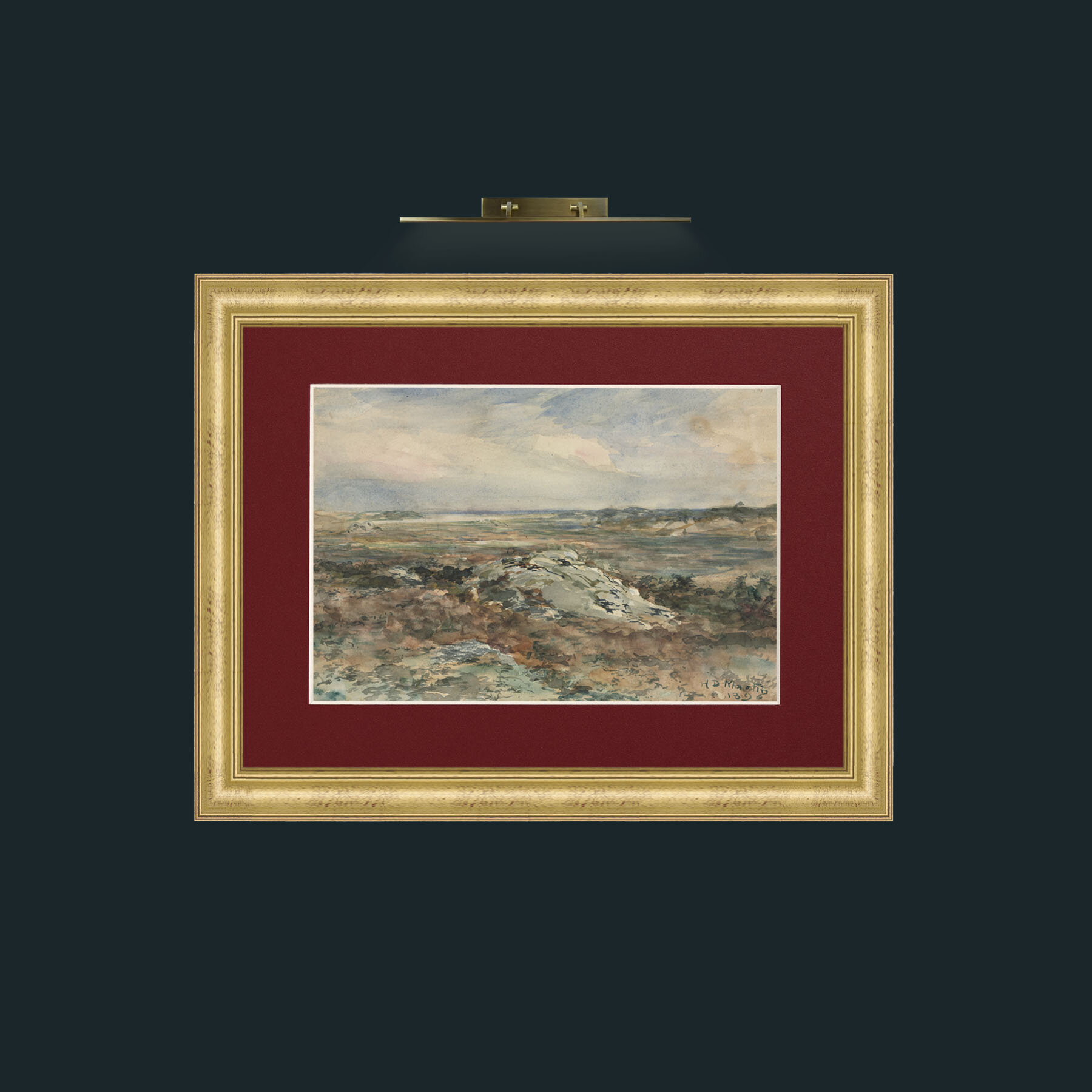 Art-The Moors-Frame-9WideGilt-Mount-4Red.jpg