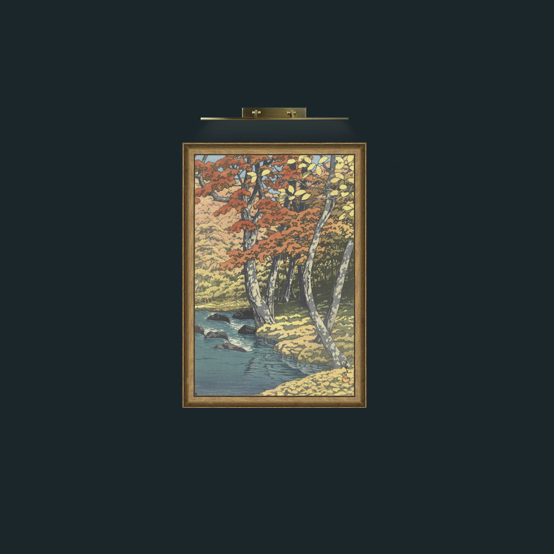 Art-The River in Autumn-Frame-8RedGreenGilt.jpg