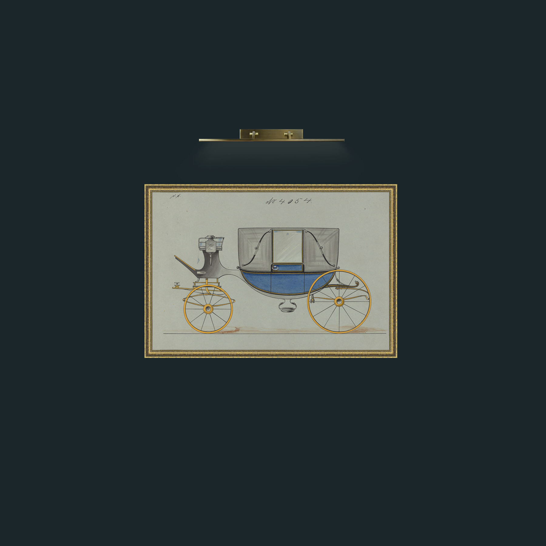 Art-Yellow Wheeled Carriage-Frame-1GiltTextured.jpg