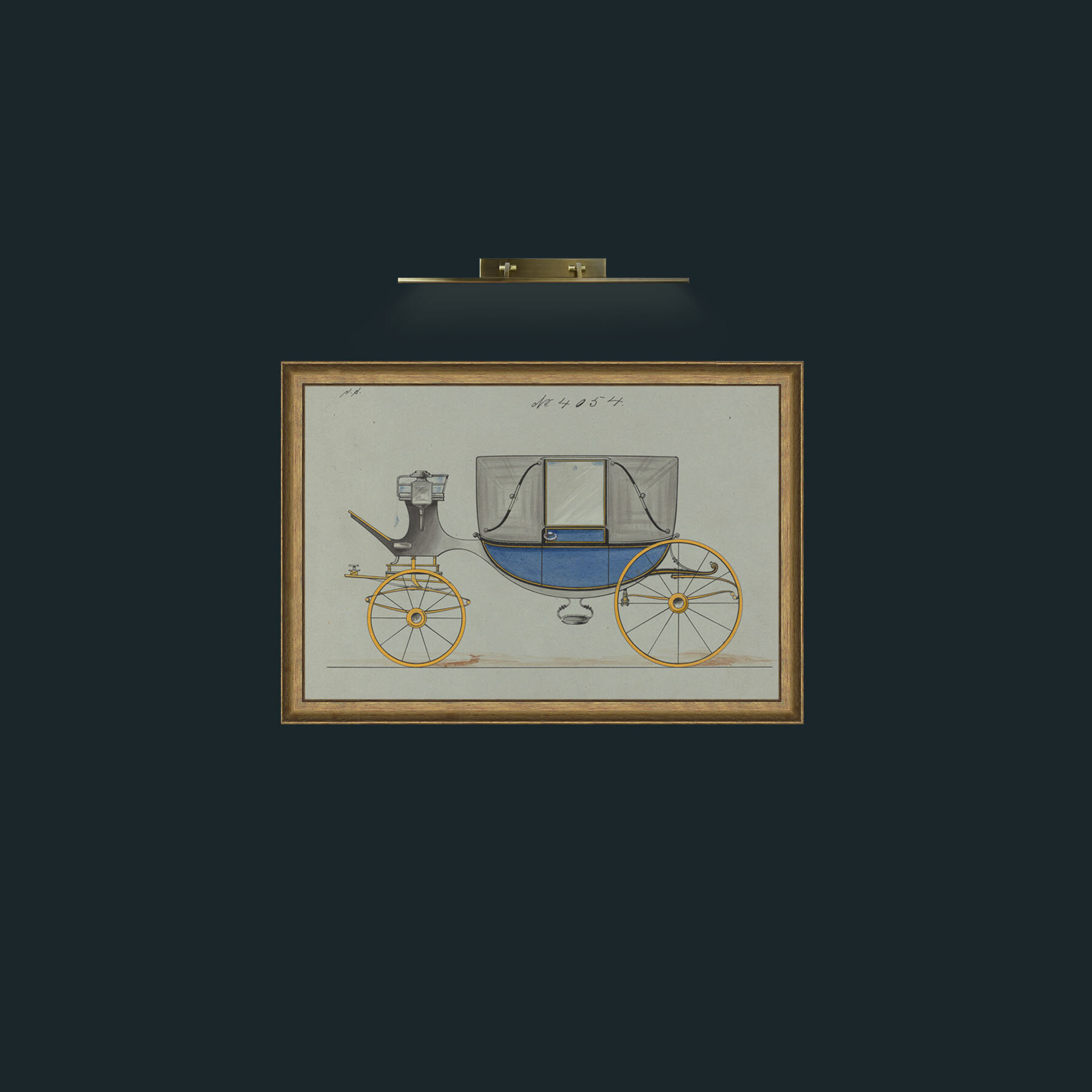 Art-Yellow Wheeled Carriage-Frame-8RedGreenGilt.jpg