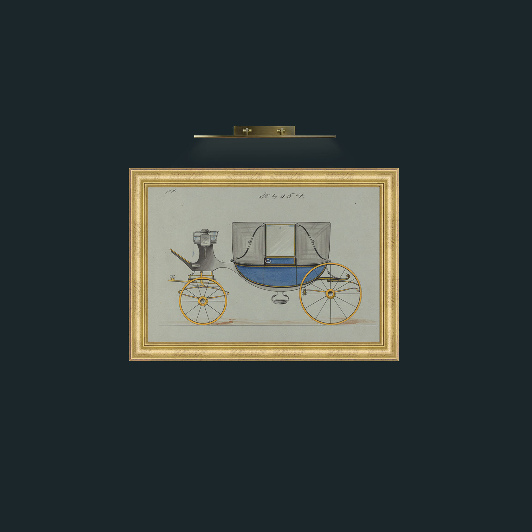 Art-Yellow Wheeled Carriage-Frame-9WideGilt.jpg