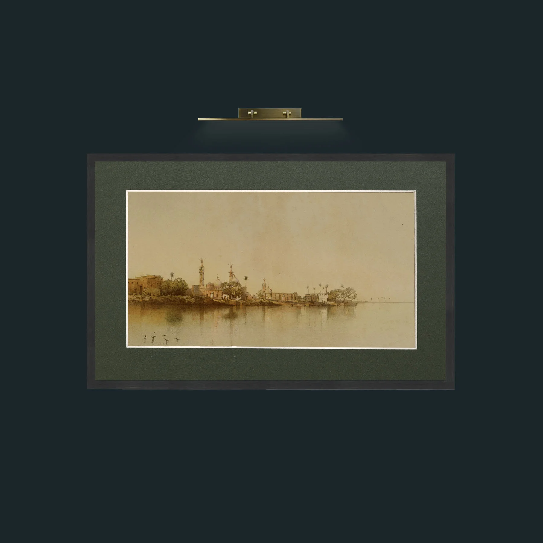 Art-View of the Nile.jpg-Frame-7Black-Mount-2Green.jpg