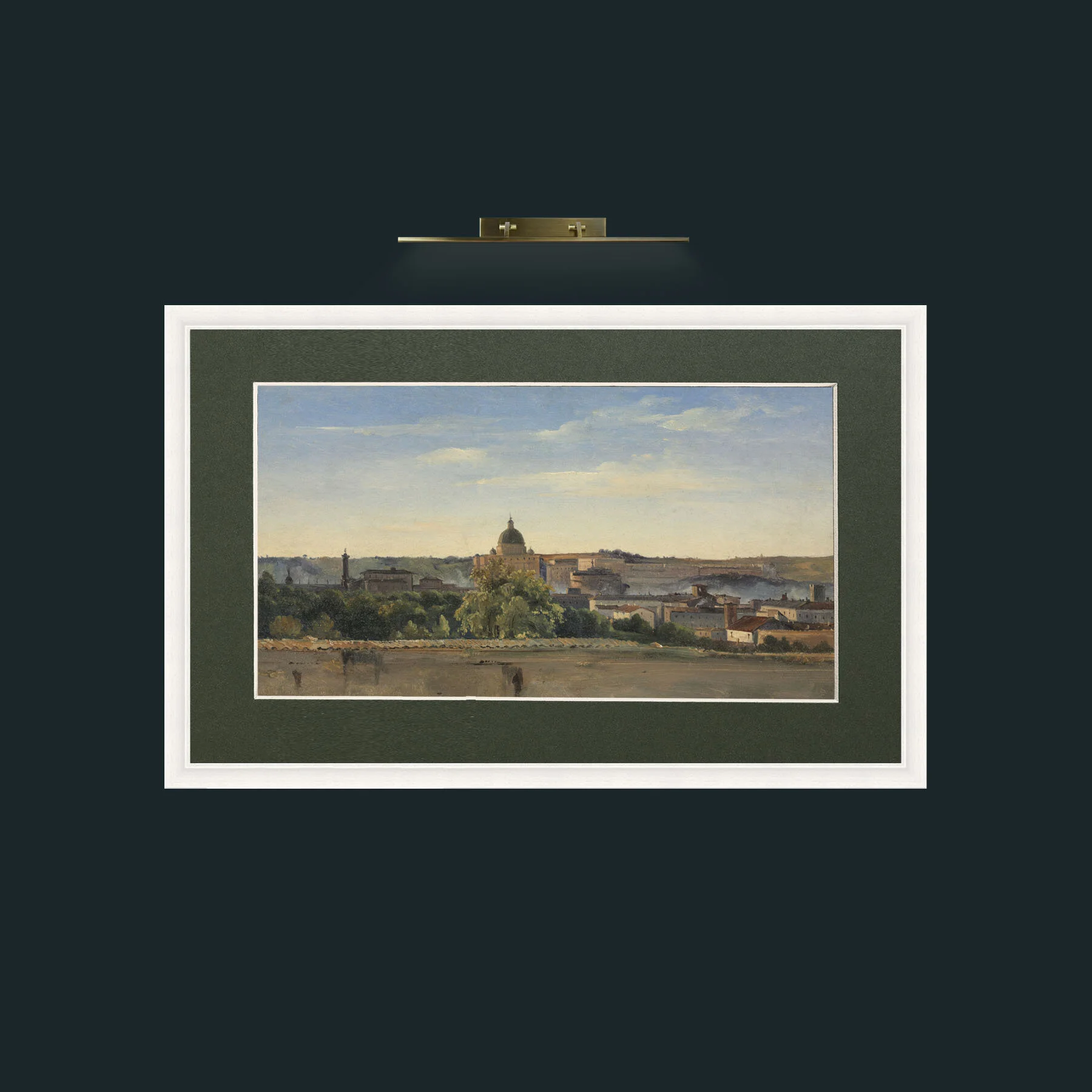 Art-View of Rome.jpg-Frame-5White-Mount-2Green.jpg