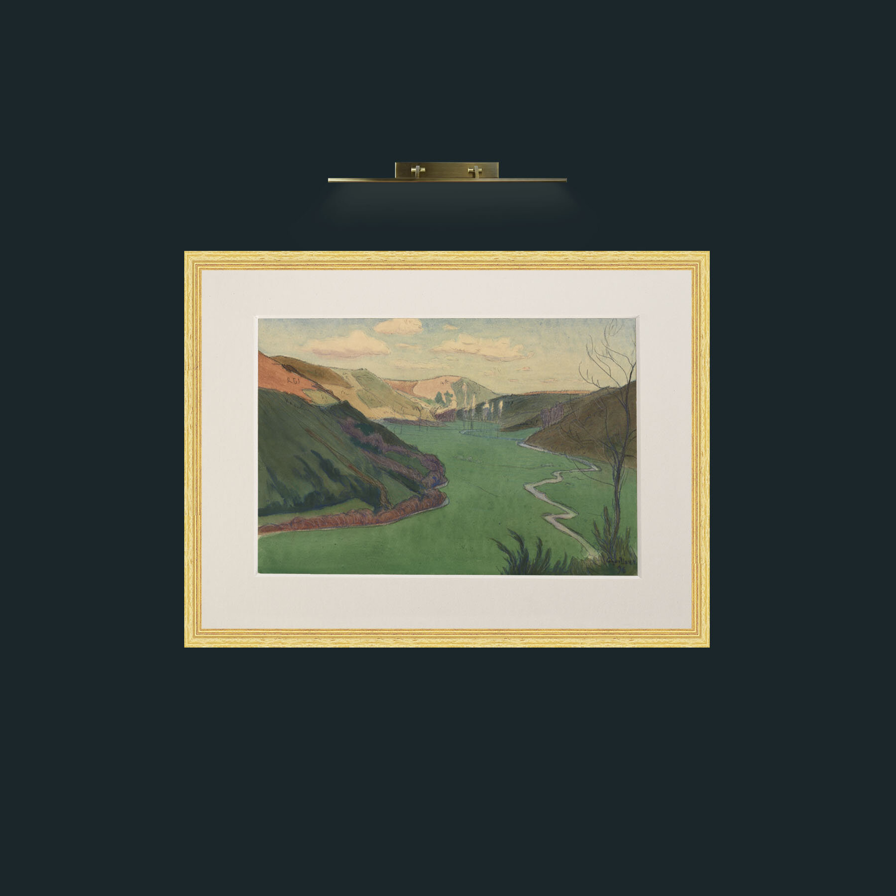 Art-Valley of the Stangala, Near Quimper-Frame-4BevelledGilt-Mount-1Antique.jpg