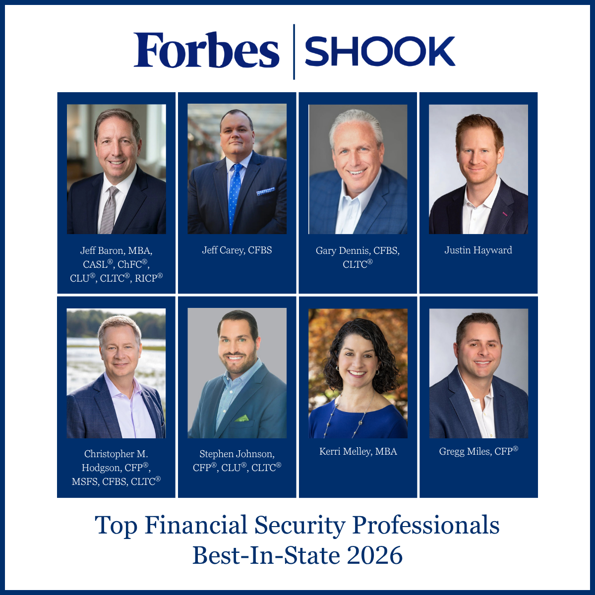 Eight Advisors Named Forbes Top Financial Security Professionals Best-in-State