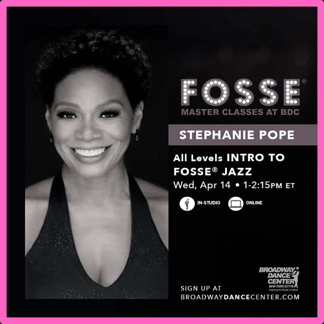 Join us tomorrow for Fosse&reg; Jazz with Stephanie Pope!⠀⠀⠀⠀⠀⠀⠀⠀⠀
⠀⠀⠀⠀⠀⠀⠀⠀⠀
*This is a hybrid class with virtual teaching + limited in-studio slots.⠀⠀⠀⠀⠀⠀⠀⠀⠀
⠀⠀⠀⠀⠀⠀⠀⠀⠀
Sign up at www.broadwaydancecenter.com