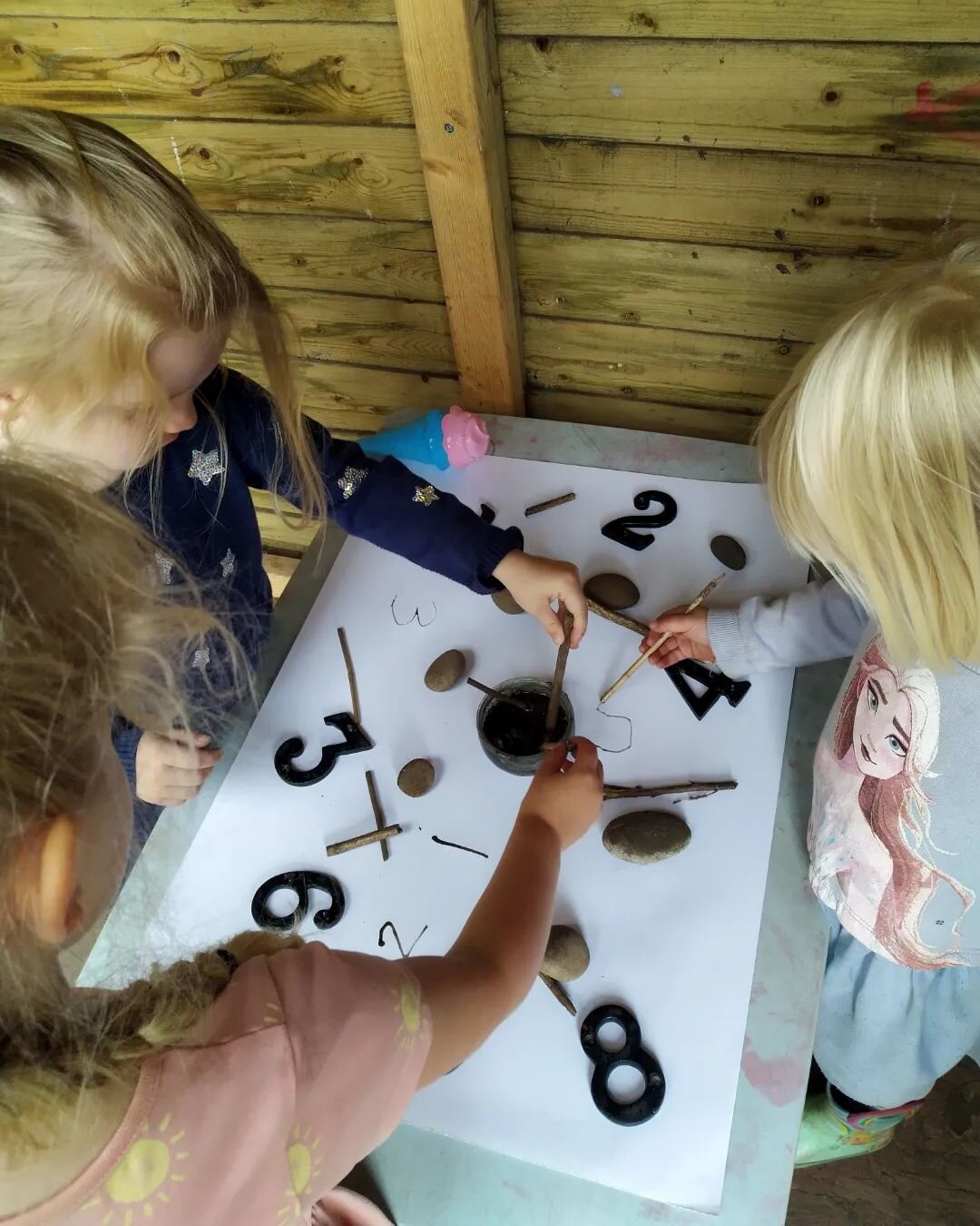 The preschoolers have been practicing their number mark making using natural resources from the garden 🔢🪵🪨

#numbers #mathematics #outdoorlearning #learningthroughnature #naturalresources #curiosity #wonderandawe #mudplay #markmaking #sticksandsto