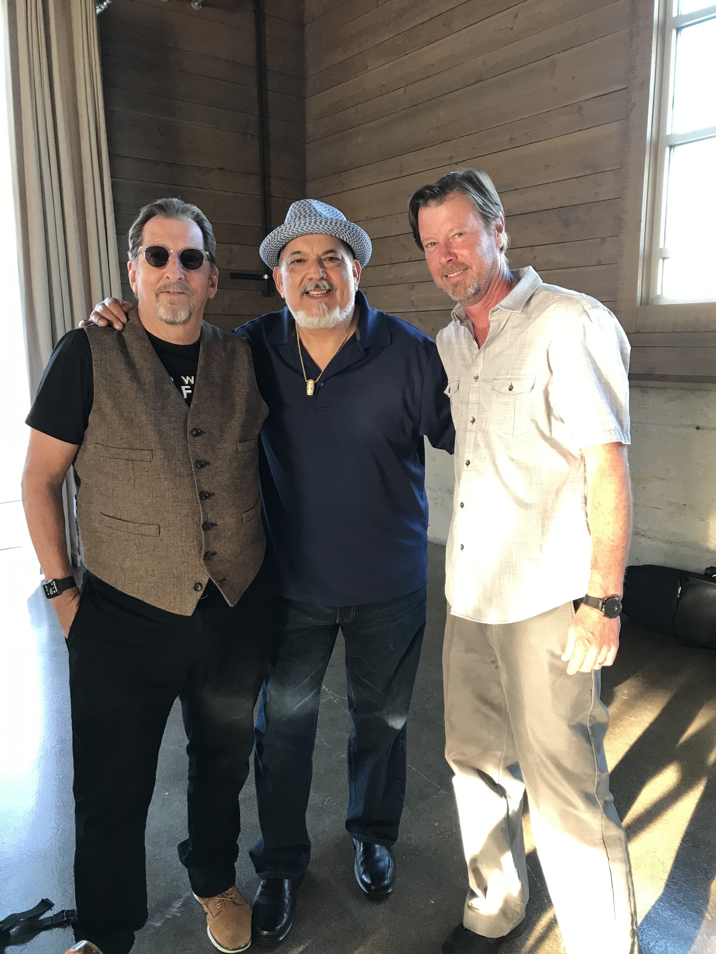  With Poncho Sanchez and my main keyboard man Tim Campbell 