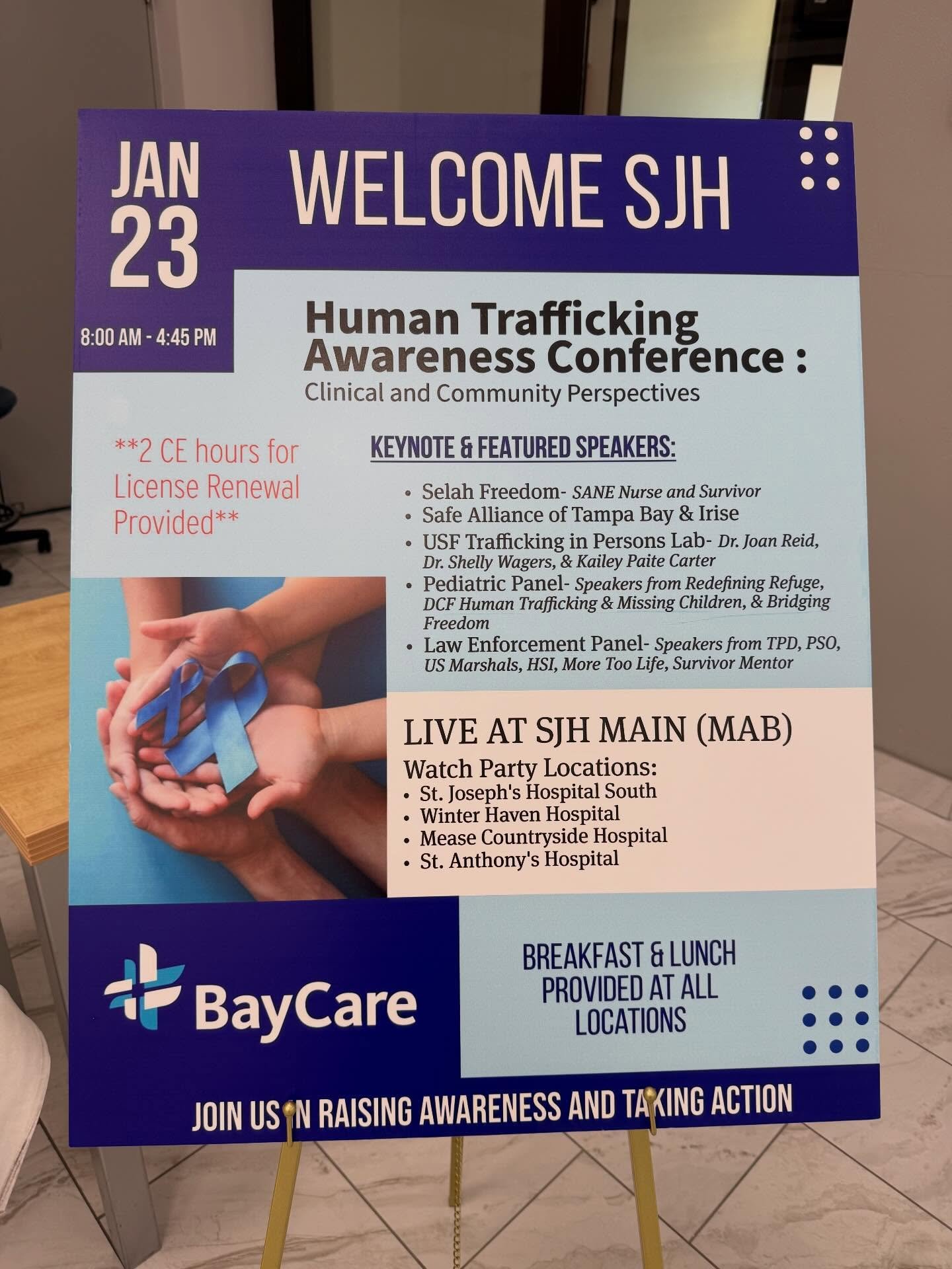 Excited to be at the @baycare Human Trafficking Conference today, providing a labor trafficking 101 training for medical providers.
