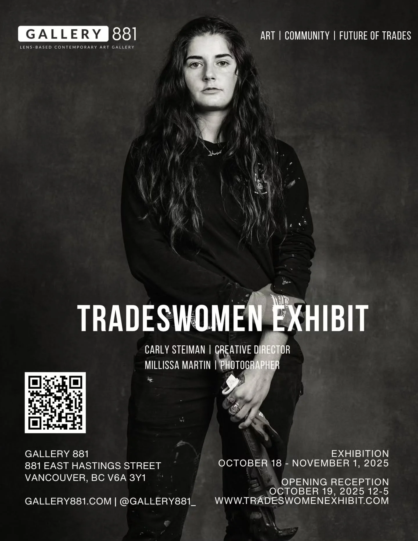 Built to inspire.

Tradeswomen Exhibit. October 2025. Gallery 881. Get your 2026 calender and become a sponsor. Sign up for notifications.

www.tradeswomenexhibit.com

Creative Director/Producer - @ladyelectric_
Photographer - @millissamartinphotogra