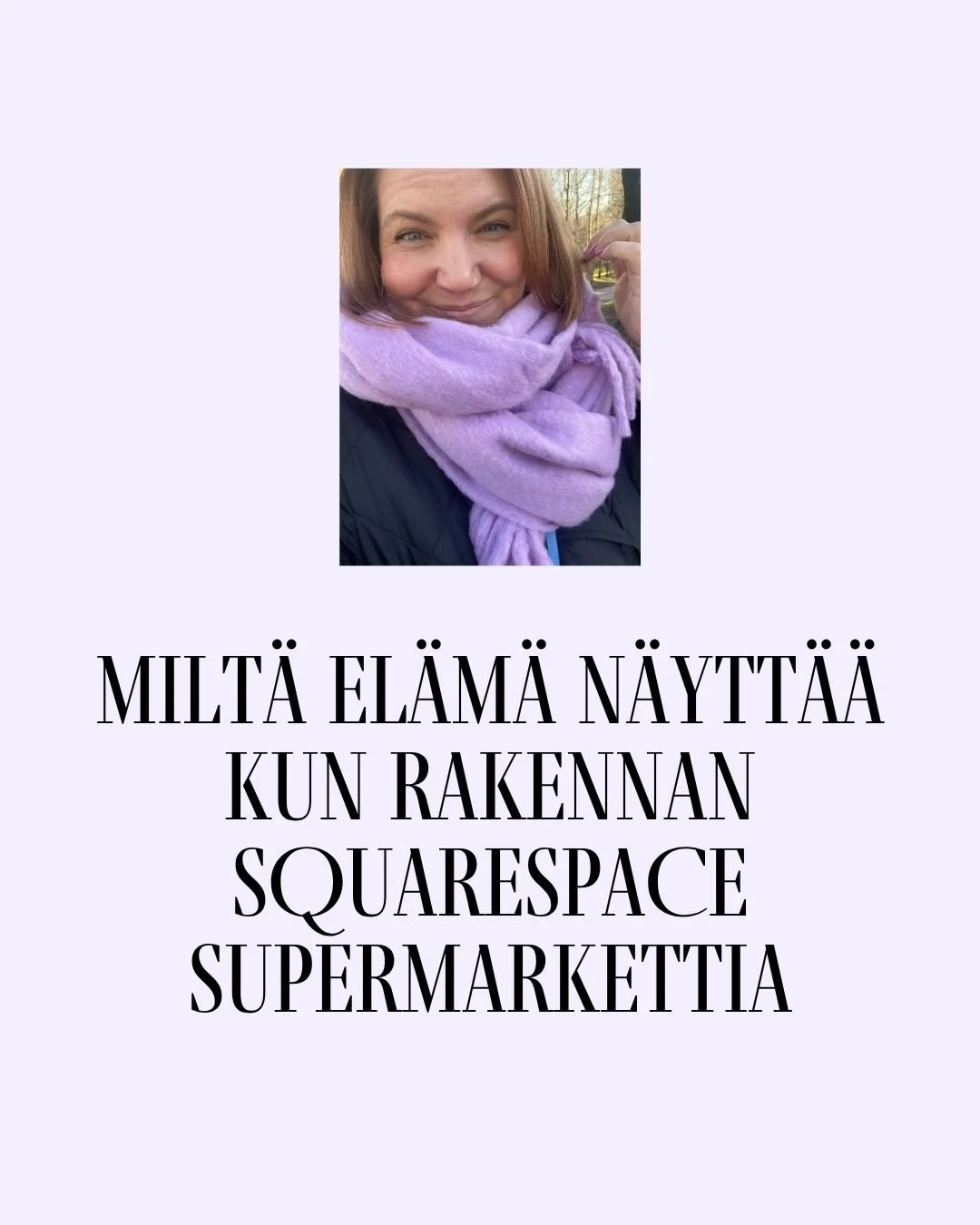Milt&auml; el&auml;m&auml; n&auml;ytt&auml;&auml; t&auml;ll&auml; kun rakennan Squarespace Supermarkettia? 🤔

T&auml;ss&auml; muutama nosto: 

1. Pakko my&ouml;nt&auml;&auml; heti alkuun, ett&auml; n&auml;in iso projekti on aika raskas henkisesti ve