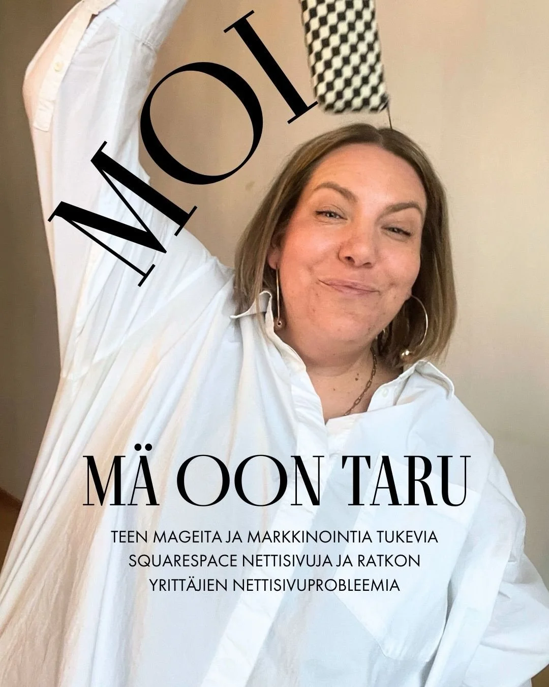 T&auml;ss&auml; meni tovi mietti&auml; miten haluan tiivist&auml;&auml; oman olemiseni yritt&auml;j&auml;n&auml; ja siin&auml; mit&auml; tuon p&ouml;yt&auml;&auml;n asiakkailleni.

Yritt&auml;jin&auml; me teemme paljon t&ouml;it&auml; yksin. Se kenet