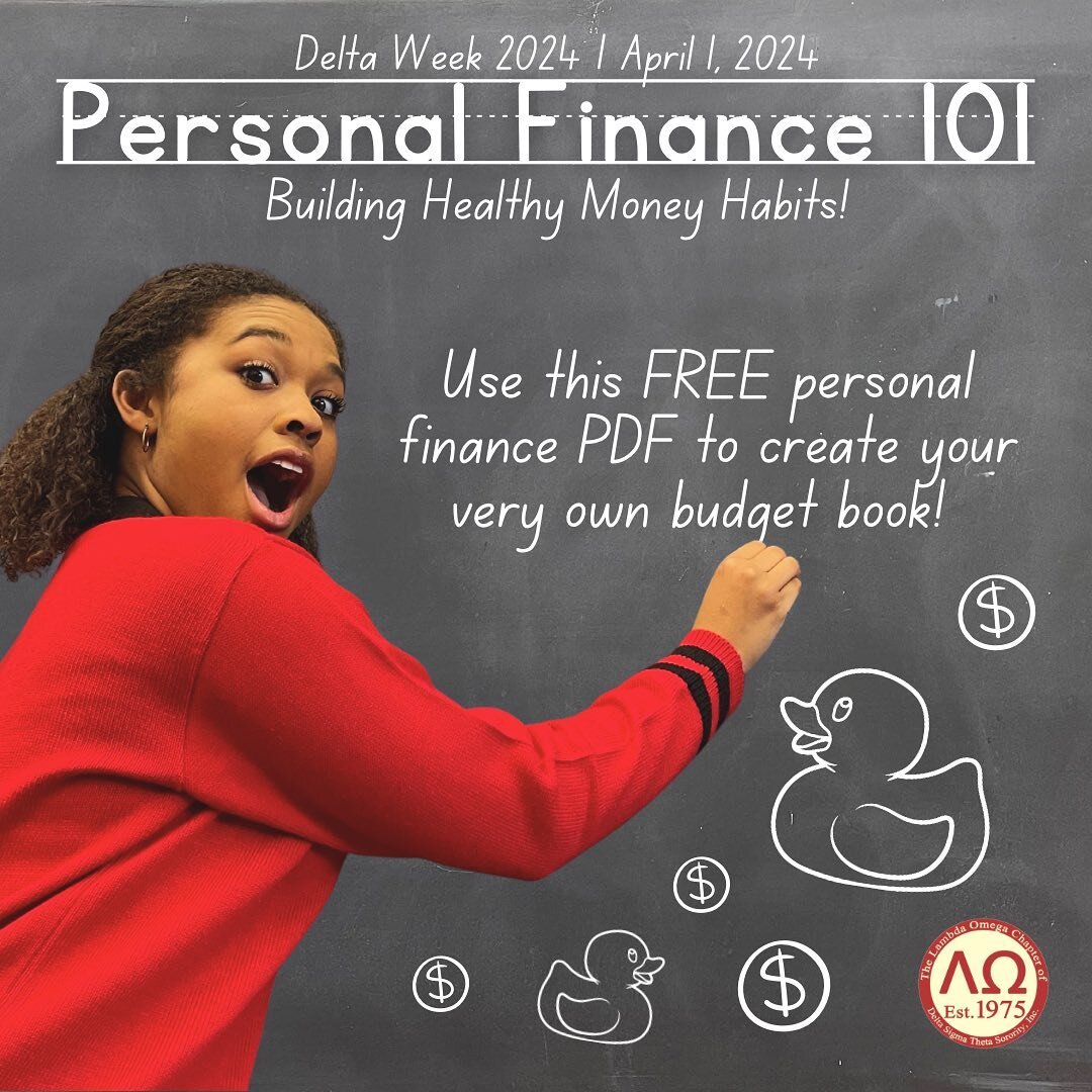 It&rsquo;s a Delta Elementary FDOC! Today we&rsquo;re bringing you better financial habits. With the link in our bio, you can use our FREE monthly budget pdf to learn how to set your money goals and  create legendary money habits!
