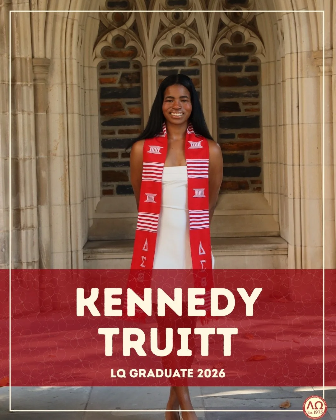 The Legendary Lambda Omega Chapter of Delta Sigma Theta Sorority, Inc. would like to recognize our outstanding graduates! Up next, we have Soror Kennedy Truitt.

Soror Truitt graduated with her Bachelor of Arts in Biology with a Concentration in Anat