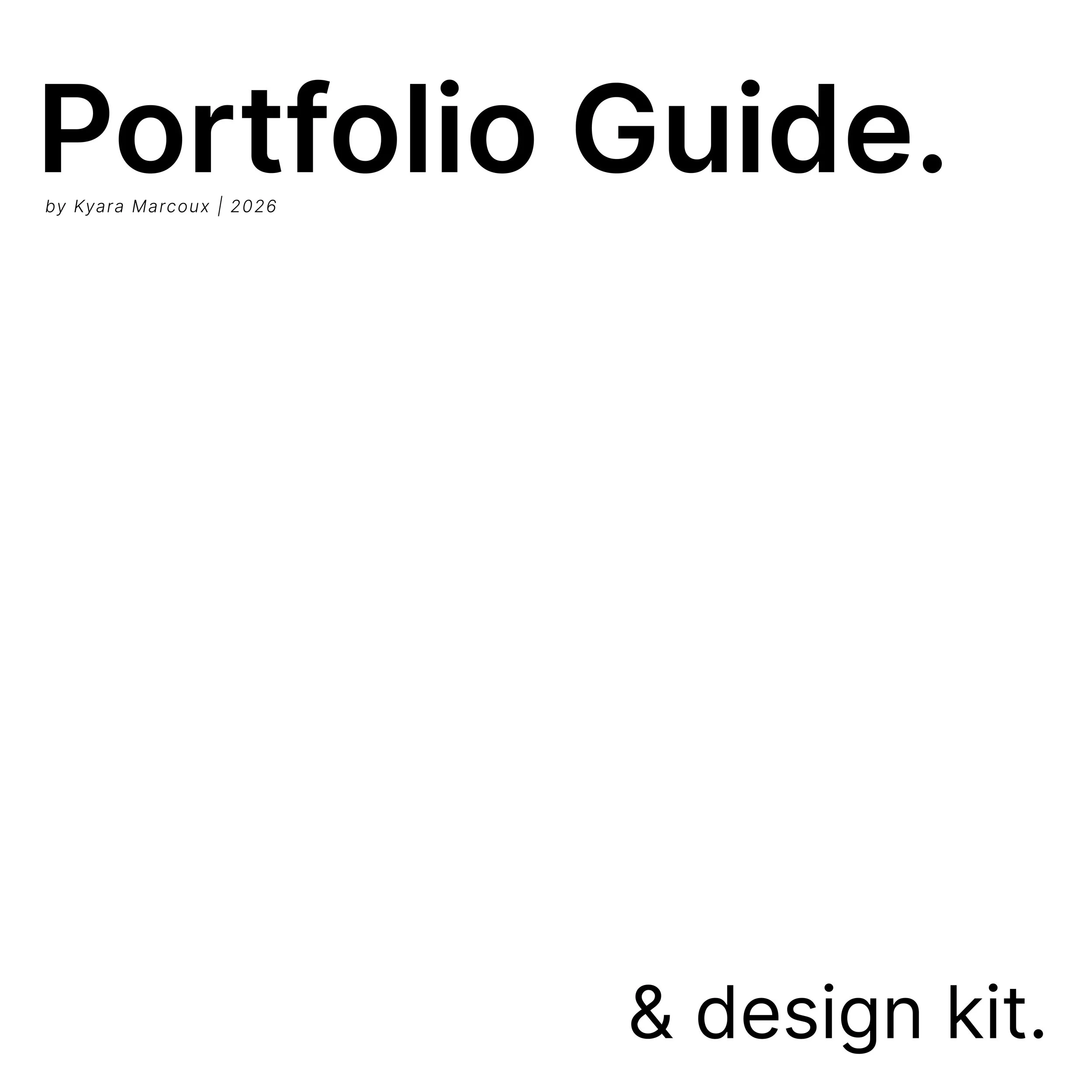 Portfolio Design Kit + Guide | Architecture