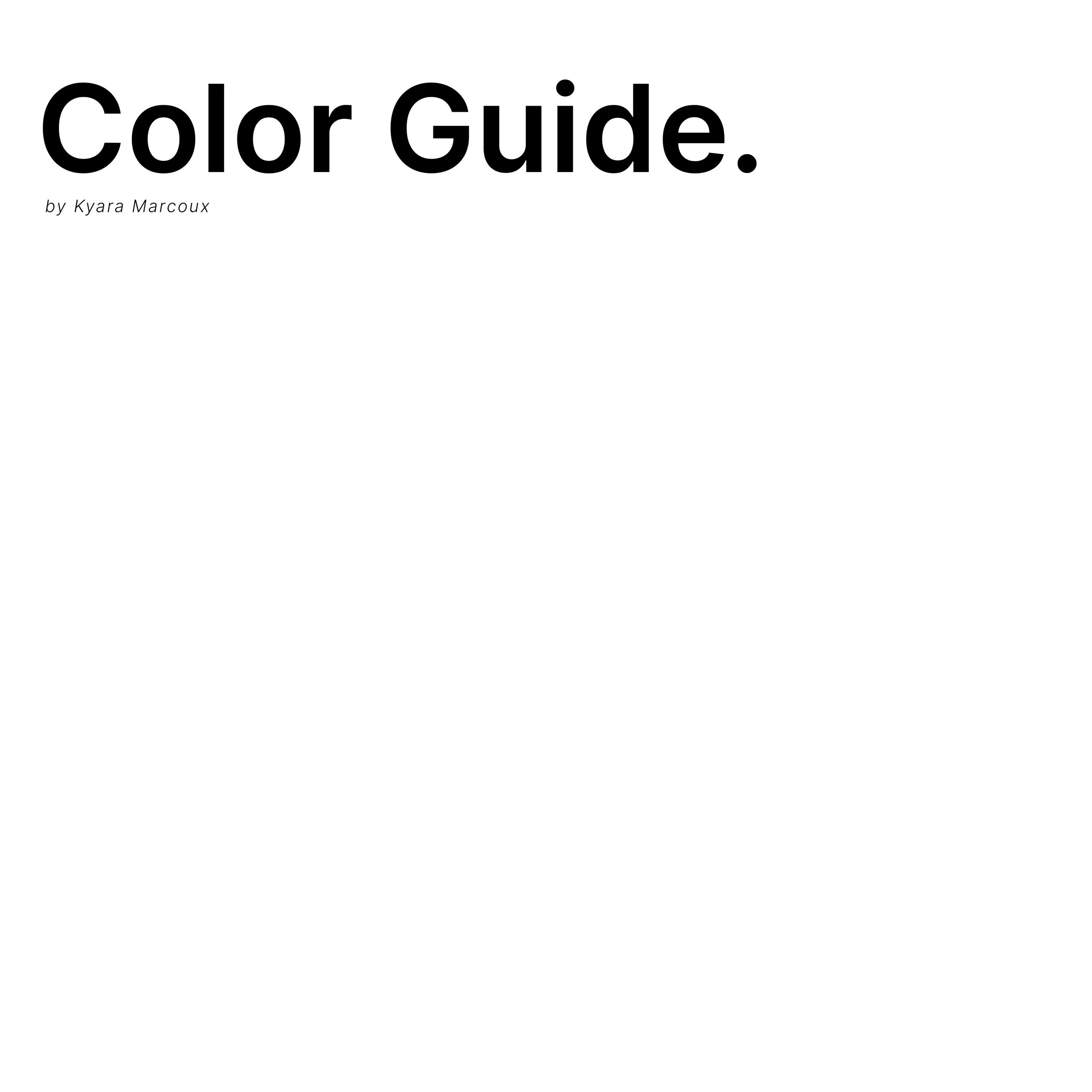 Color & Styling Guide | for Maps