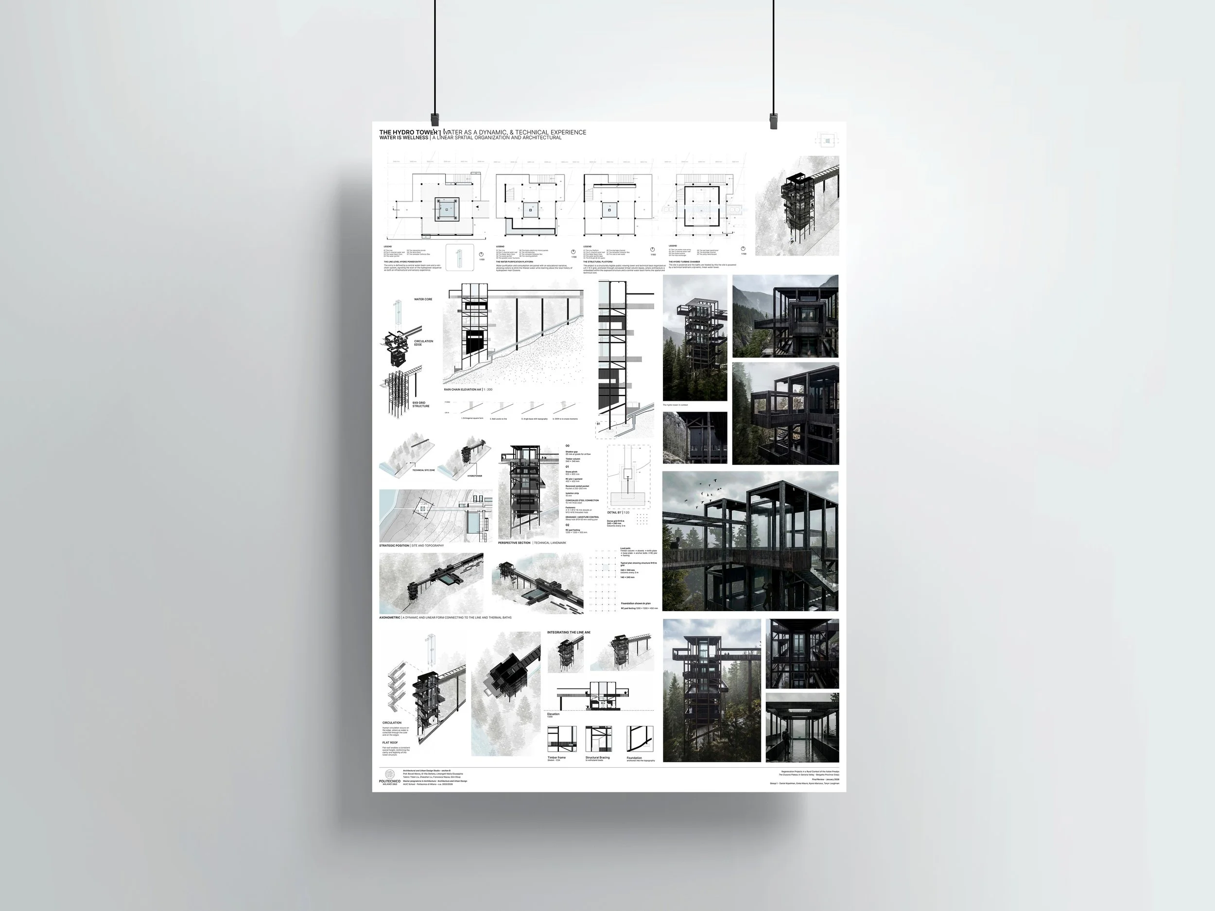 1 x A0 Poster Template - Program Specific Architecture (portrait) | InDesign