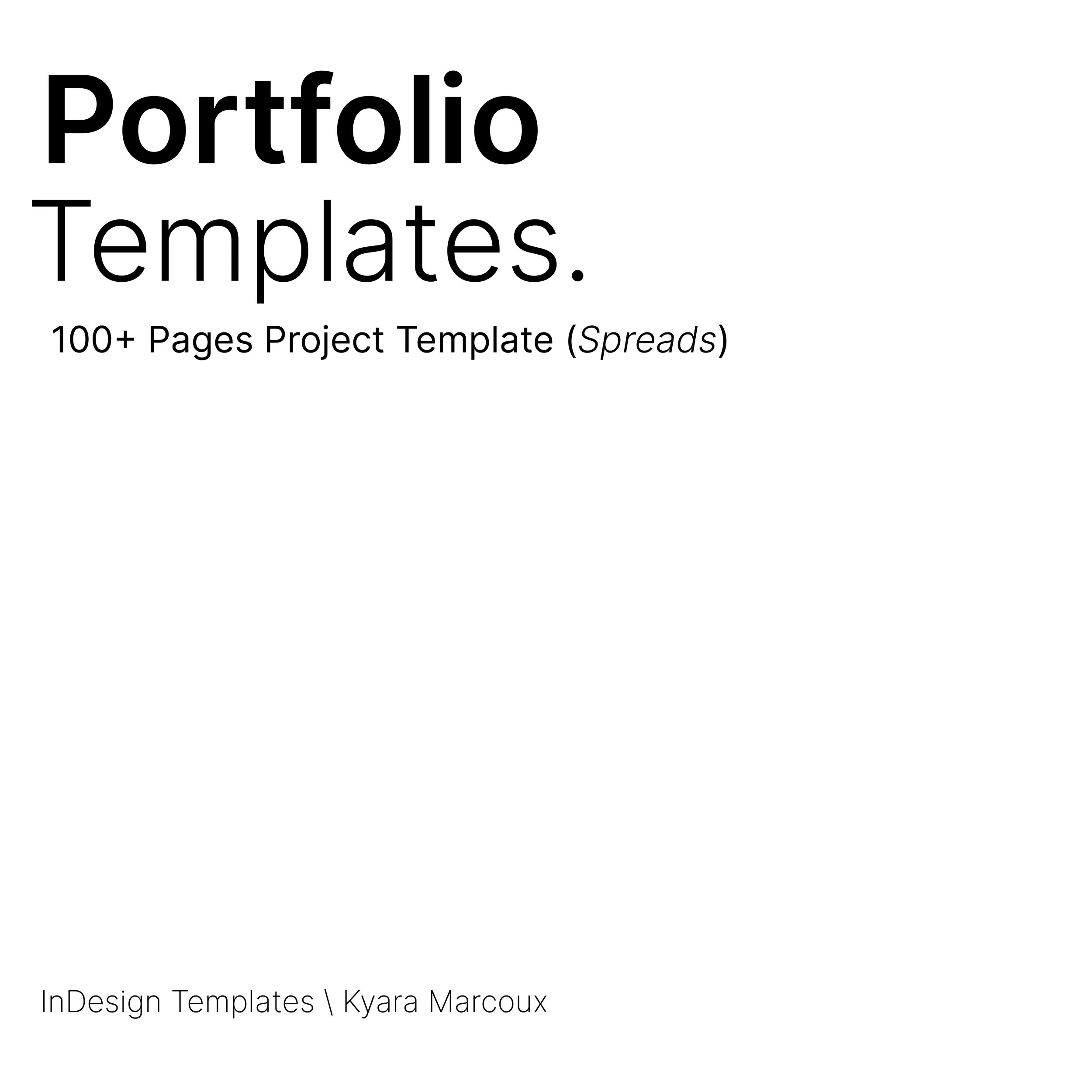 Portfolio Project Template InDesign | Architecture