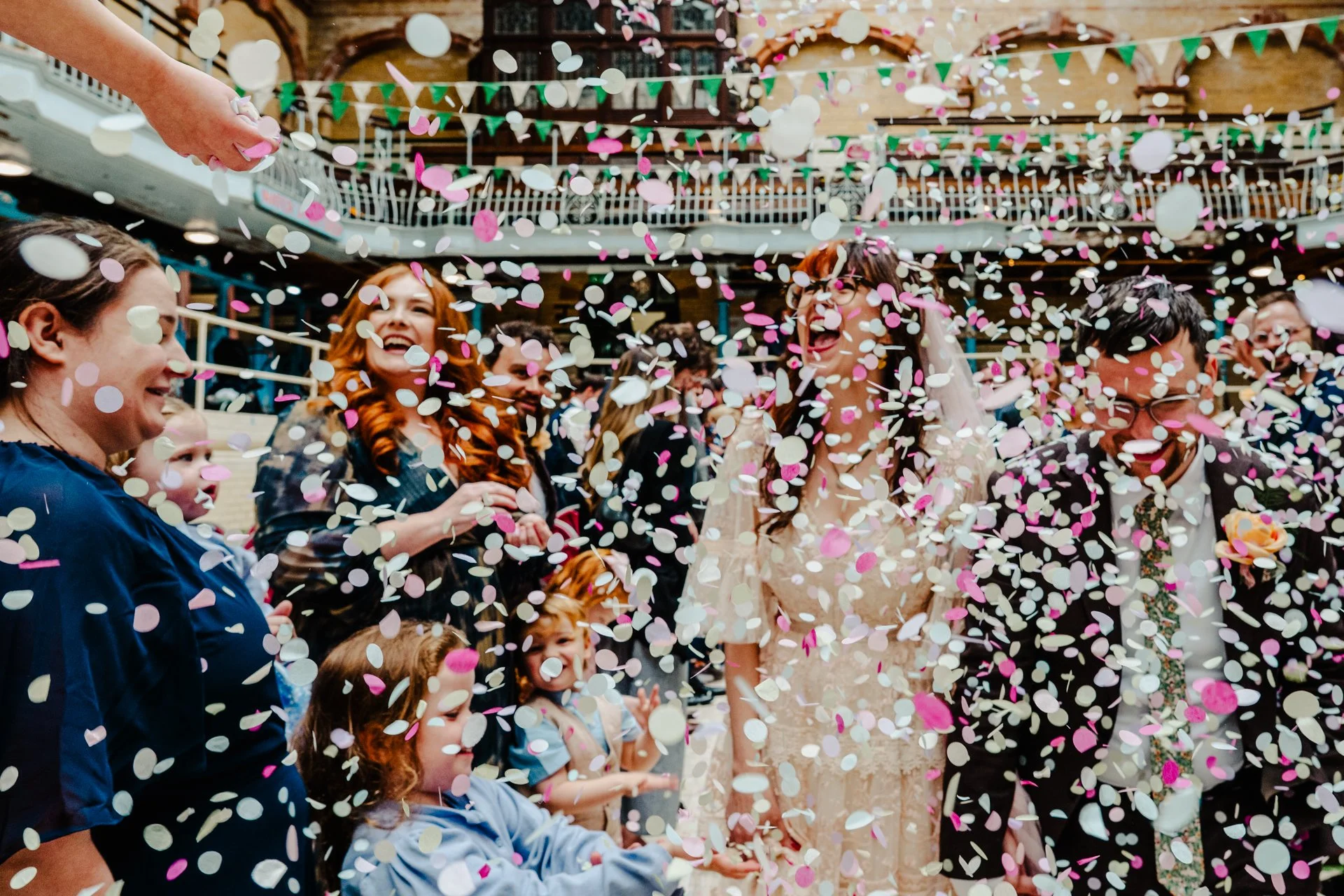 Becky + Dan’s Vintage-Inspired Wedding at Victoria Baths, Manchester