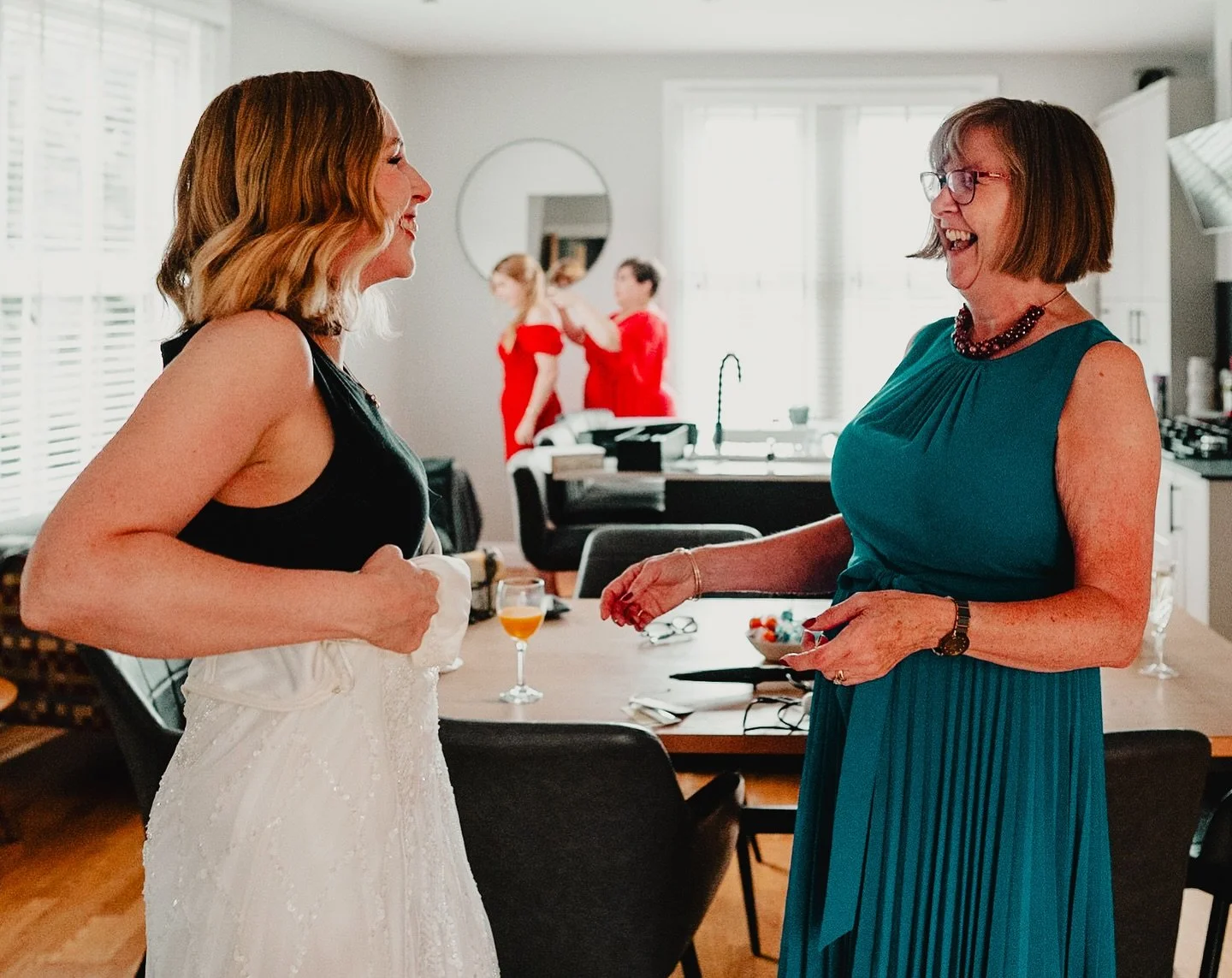 A few years old now, but I&rsquo;ve always loved this shot of Lyndsey and her mum laughing like drains while the bridesmaids get ready in the background.

#documentaryweddingphotography #sheffieldwedding #yorkshirewedding #relaxedweddingphotography