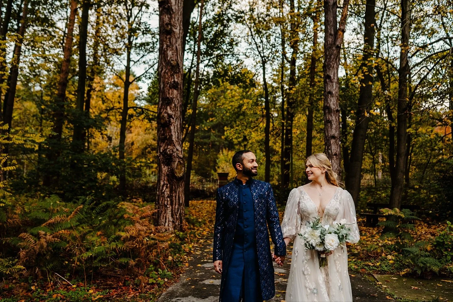 Sophie and Sandip tied the knot on Saturday at The Pumping House, with so many personal touches and cool things for their guests to do. They had a later ceremony - 3pm - but there was still so much going on. A cat gin bar, a wedding exam, and an exce